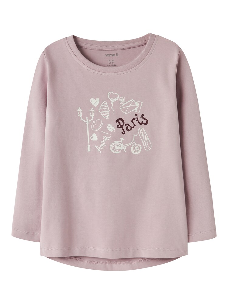 NAME IT Shirt 'NMFVIX' Jungen Größe 104 flieder / burgunder / weiß