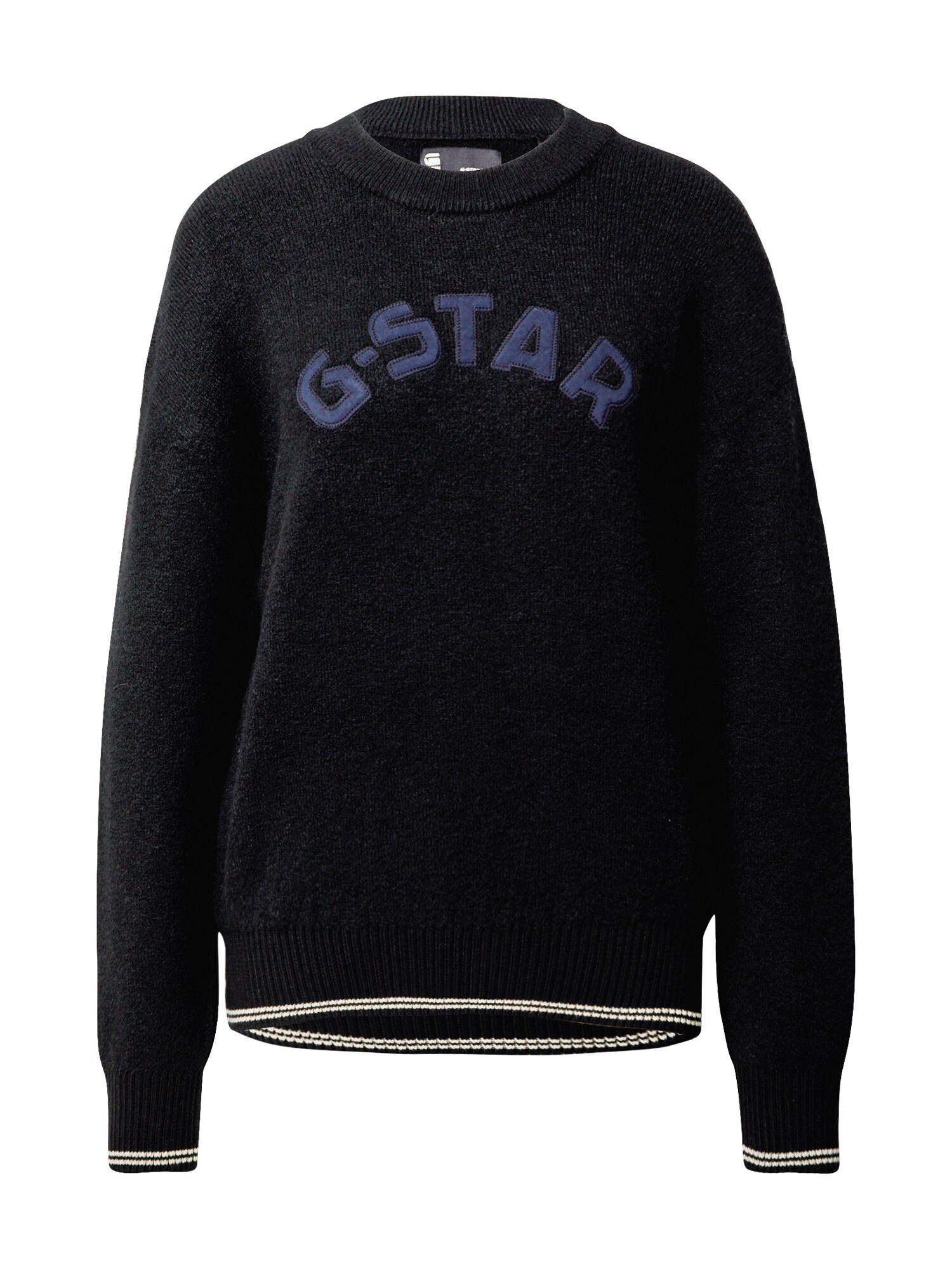 G-Star RAW Megztinis  juoda / tamsiai mėlyna / balta