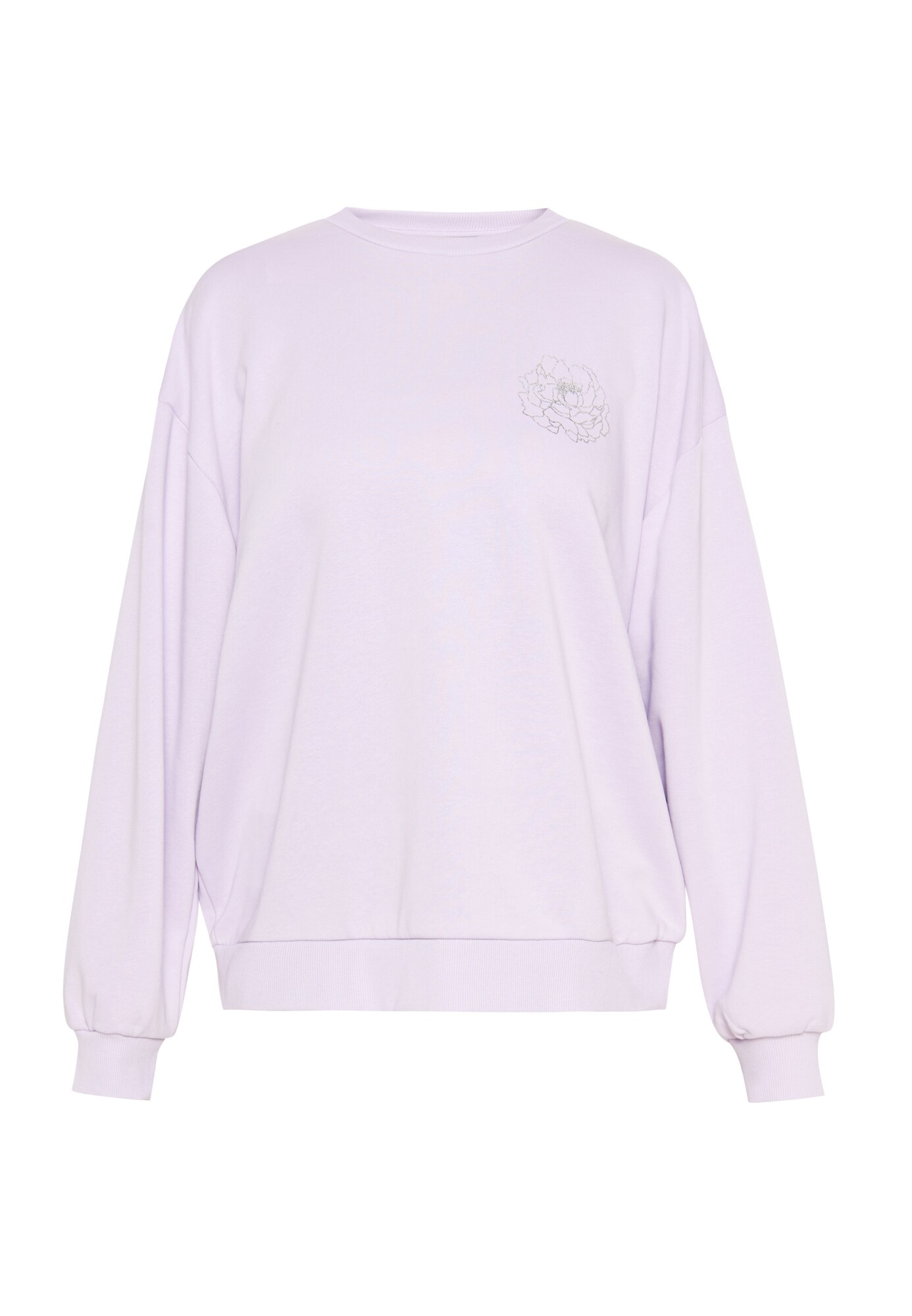 Usha Bluză de molton  mov pastel / argintiu