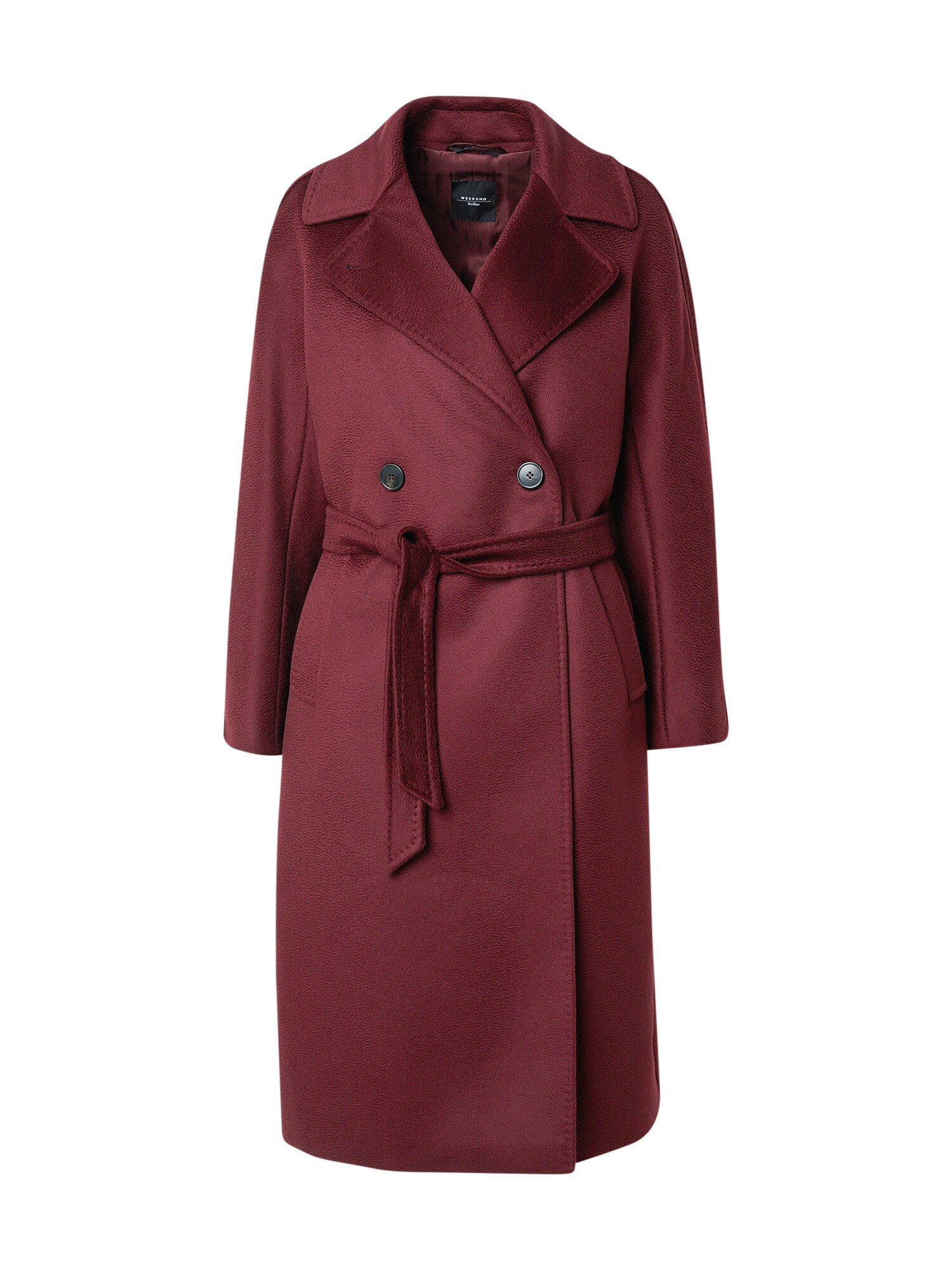 Weekend Max Mara Palton de primăvară-toamnă RESINA  roșu bordeaux