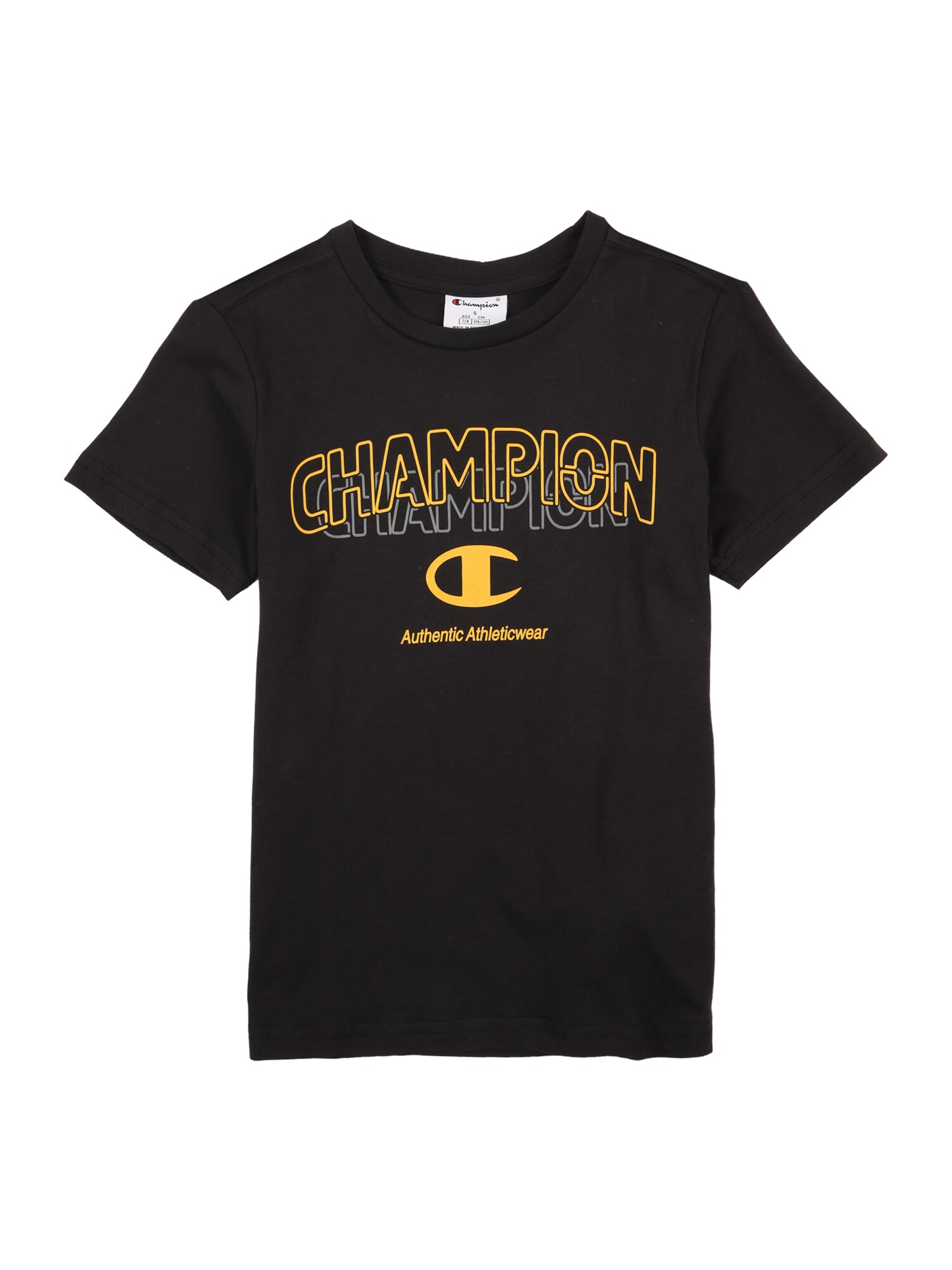 Champion Authentic Athletic Apparel Tričko  sivá / oranžová / čierna