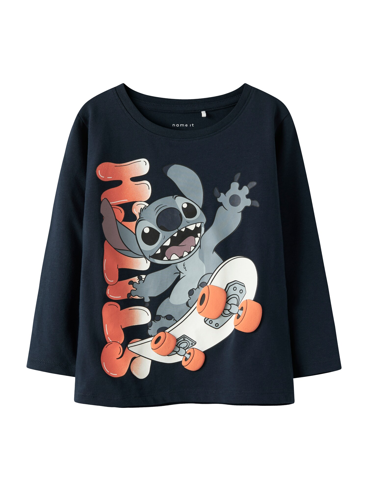 NAME IT Póló 'NMMADRI STITCH'  tengerészkék / füstkék / homár / piszkosfehér akciós termékkép 1