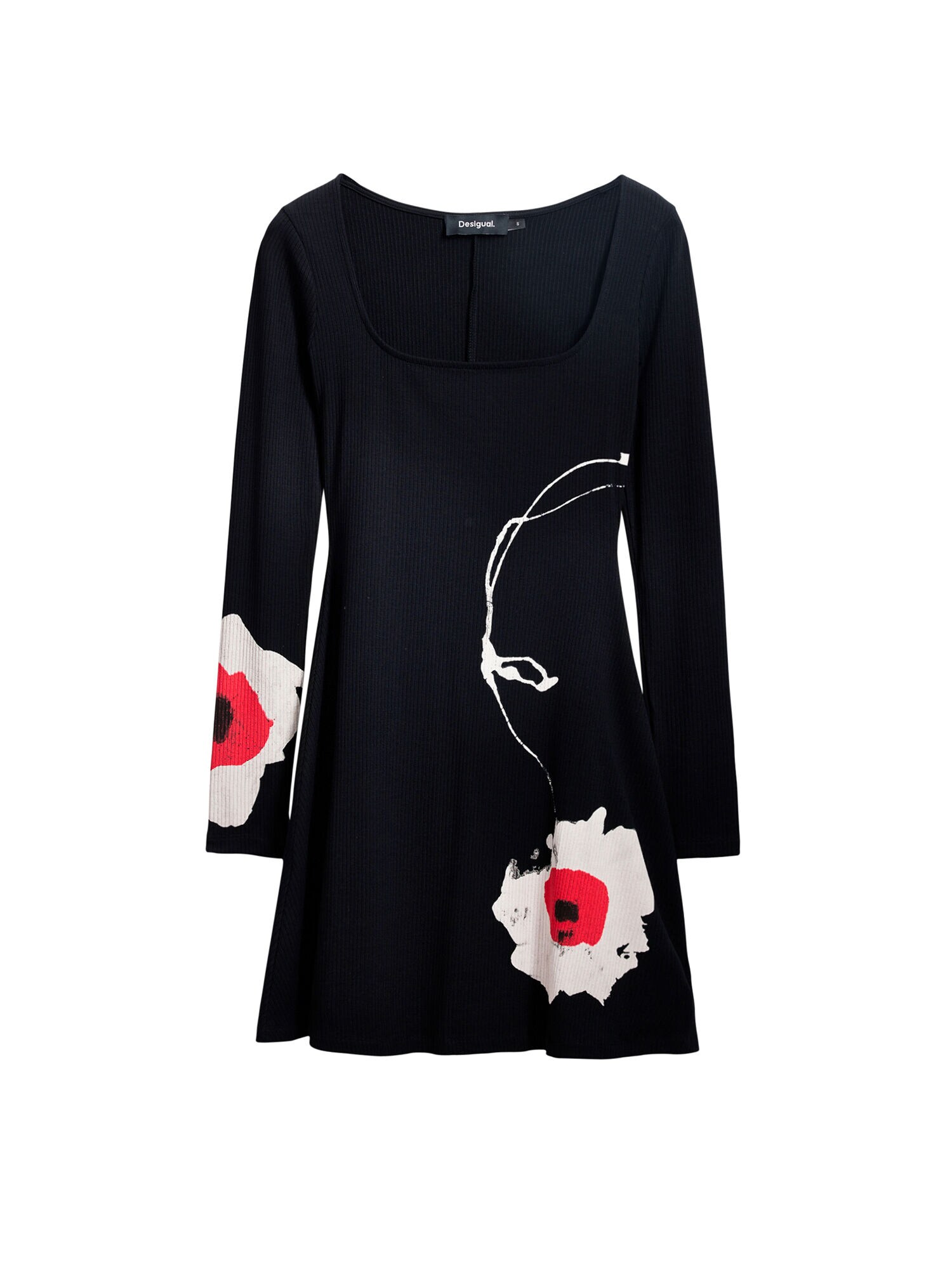Desigual Rochie  roșu / negru / alb