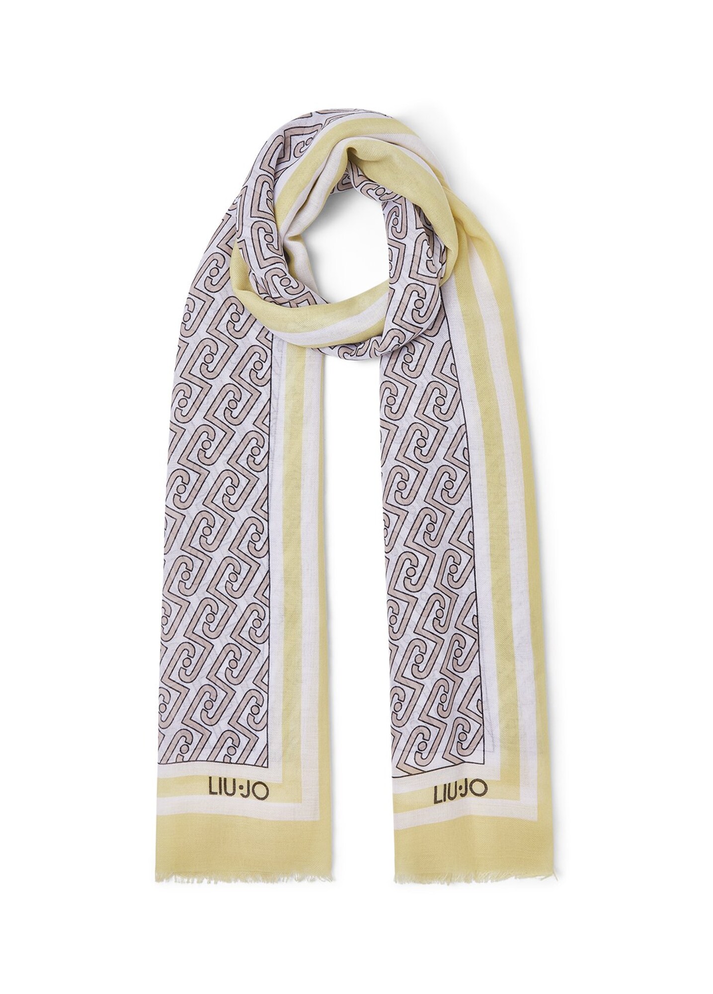 Liu Jo Fular galben citron / mov pastel