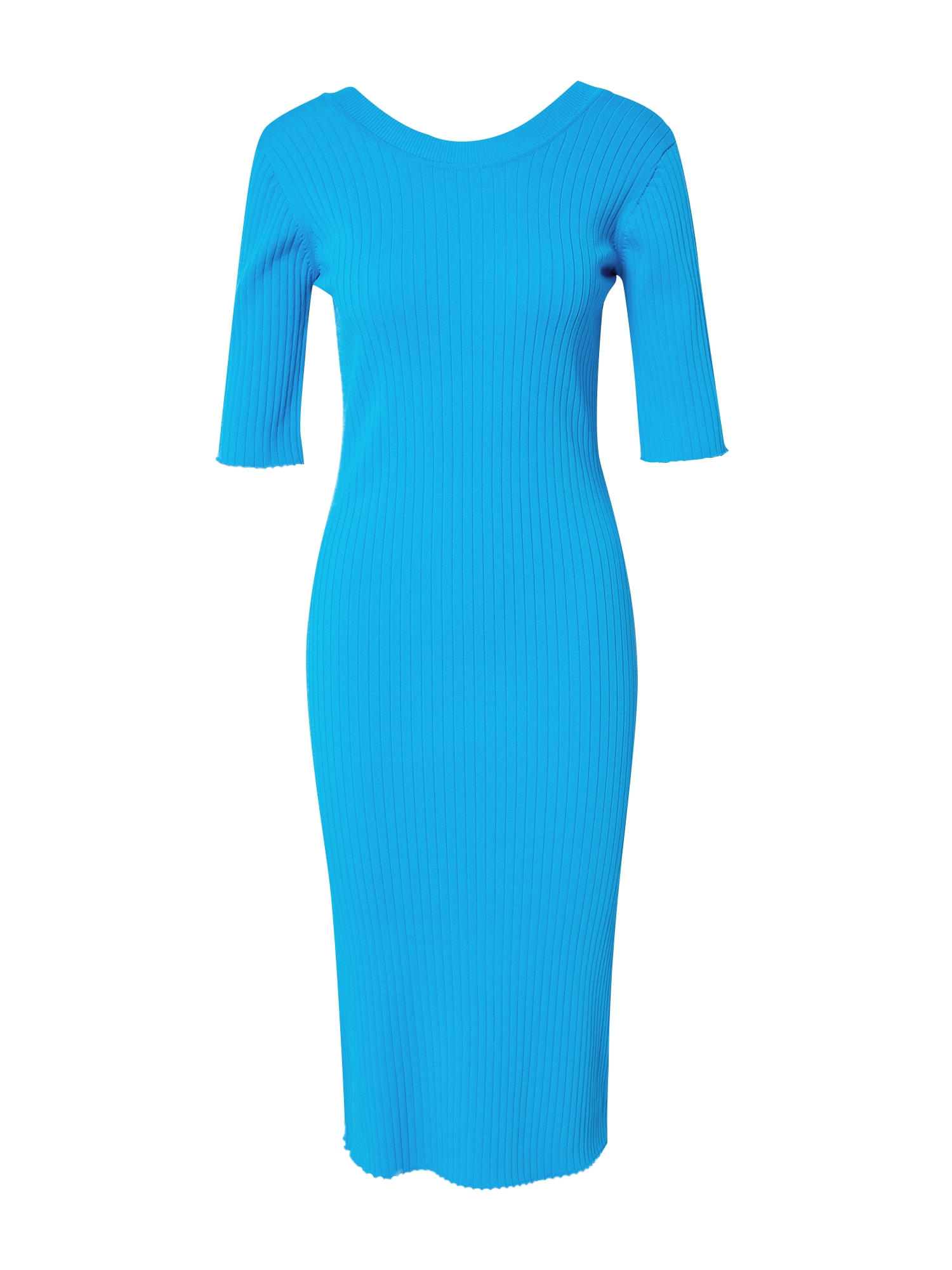 JUST FEMALE Megzta suknelė 'Fresh' azuro spalva