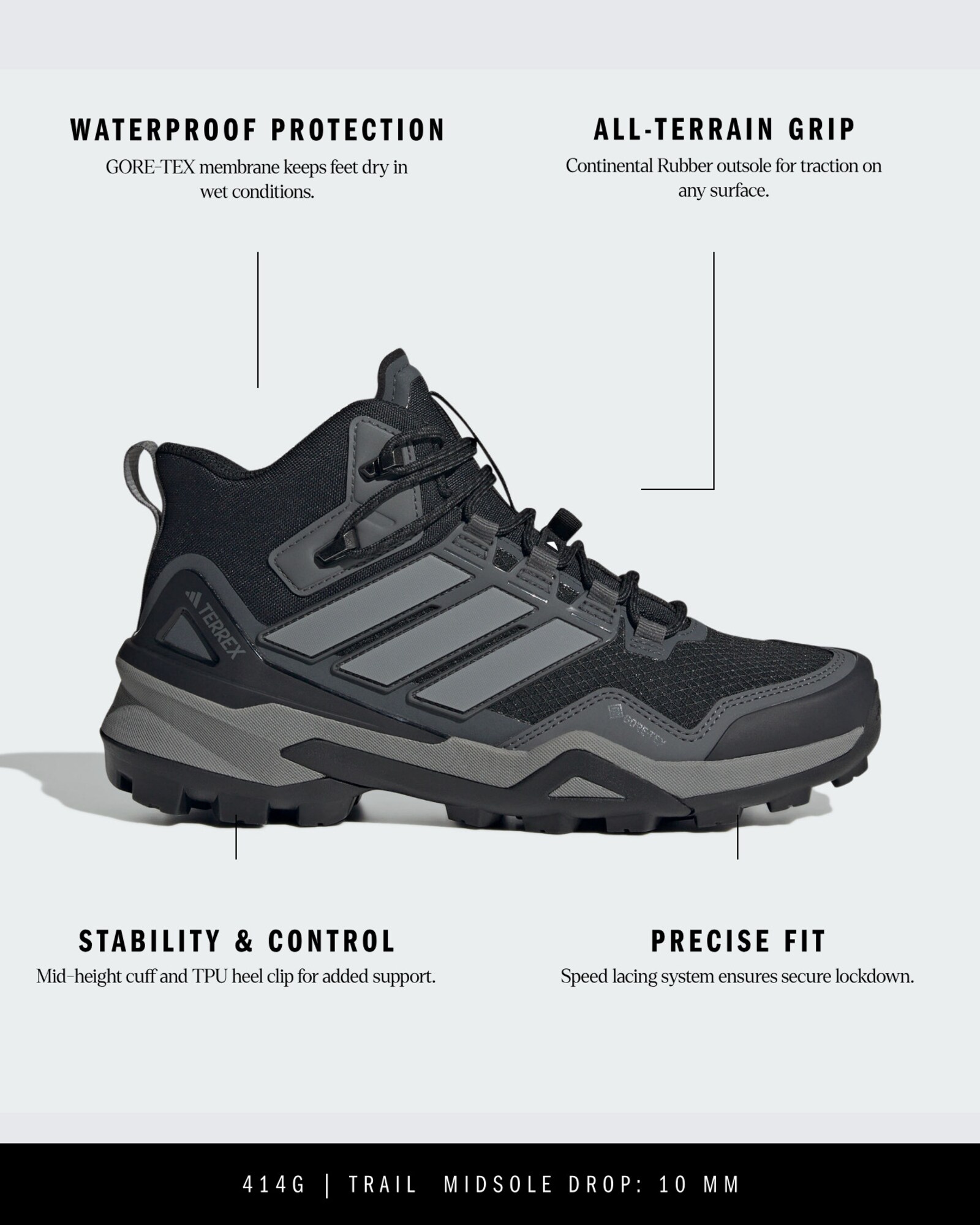 ADIDAS TERREX Bakancsok 'Skychaser'  szürke / fekete termék 2. képe