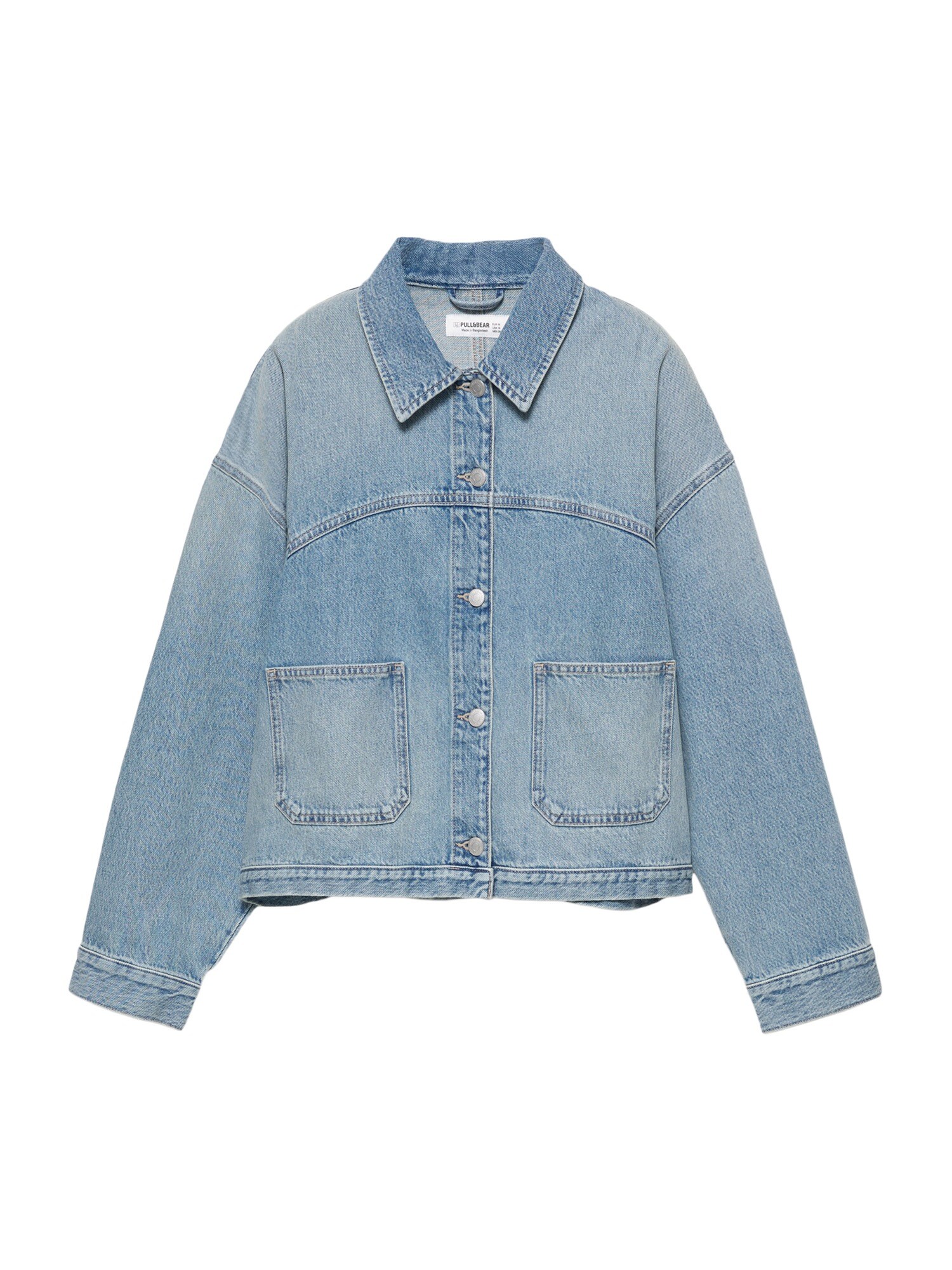 Pull&Bear Geacă de primăvară-toamnă  albastru deschis
