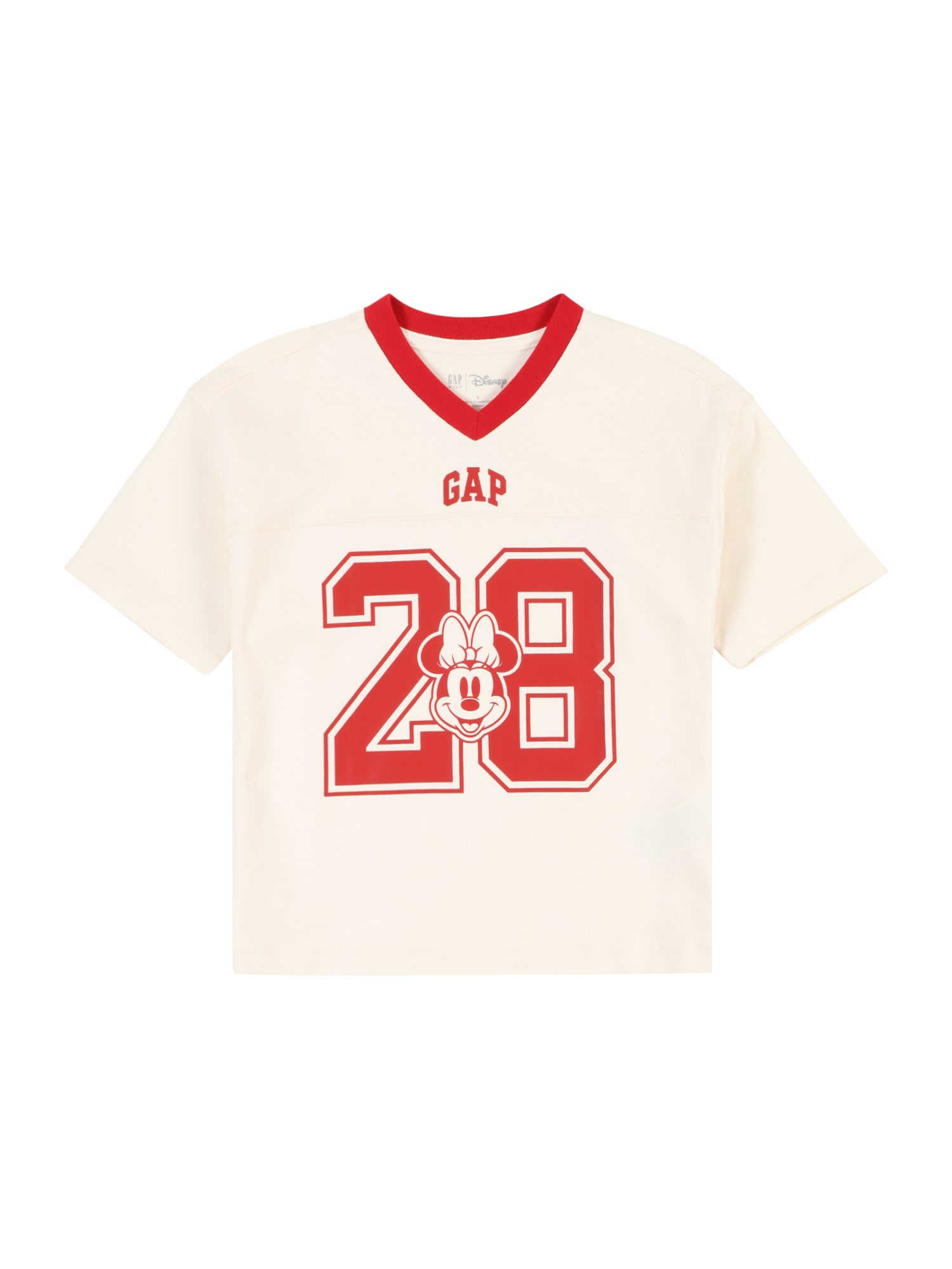 GAP Tricou  sângeriu / alb