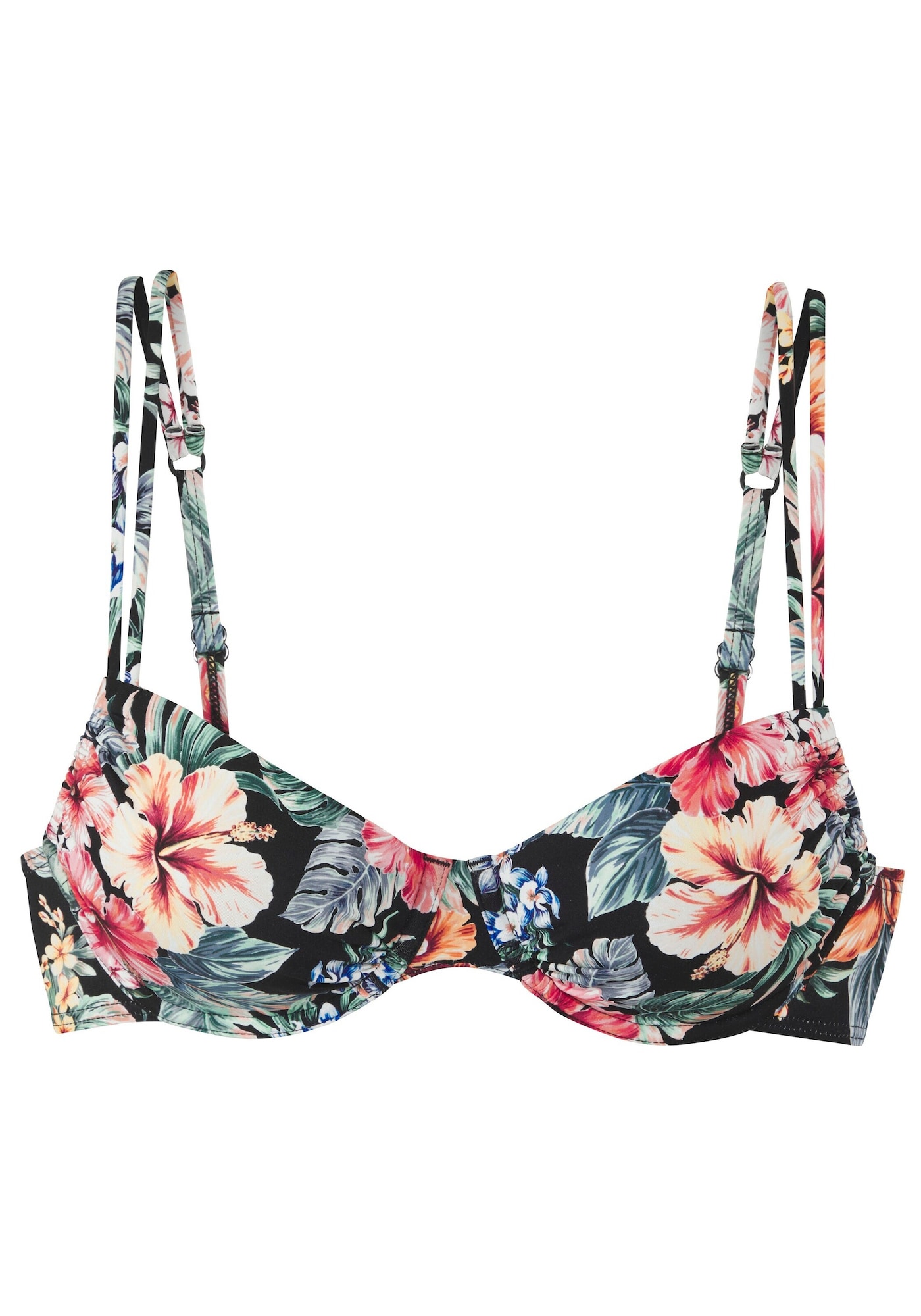 LASCANA Sutien costum de baie  verde / roz / roșu / negru