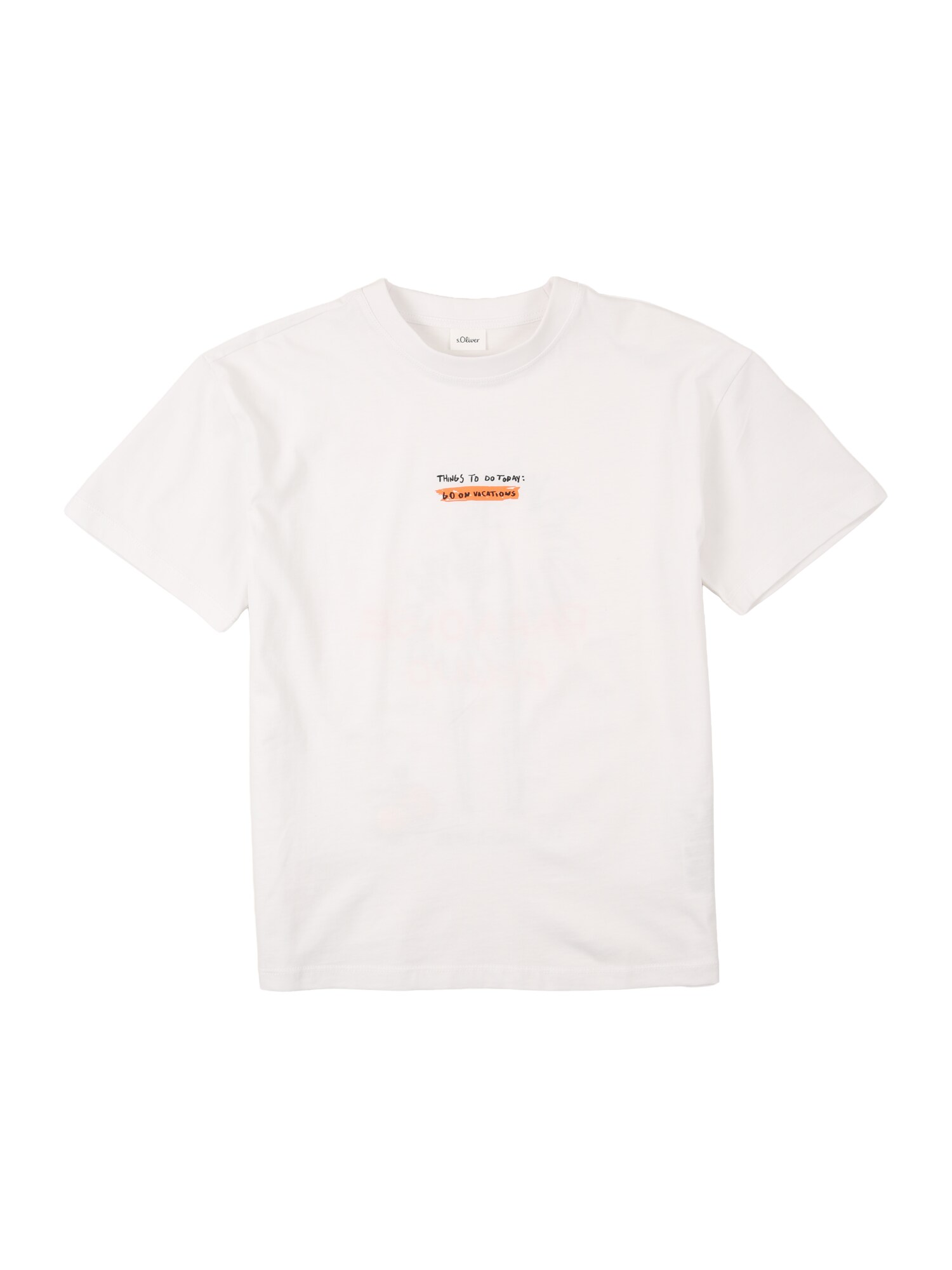 s.Oliver Tricou  portocaliu / negru / alb