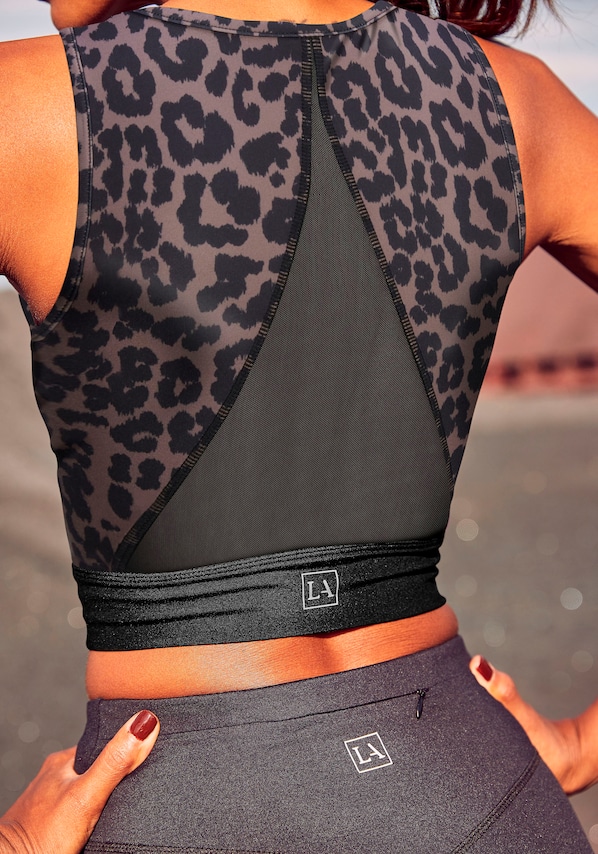 LASCANA ACTIVE, Sport top, barna, 8 kép a 8 közül