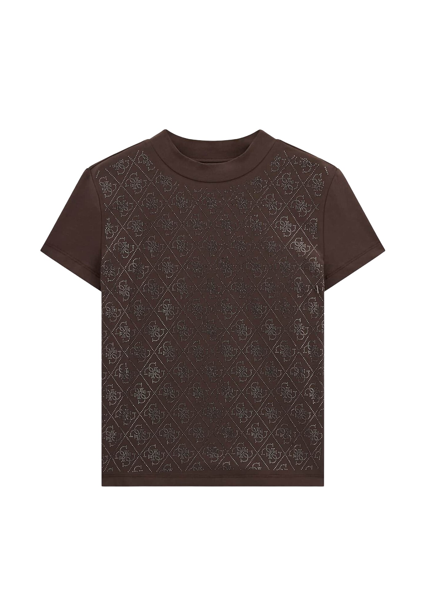 GUESS Tricou maro închis / argintiu