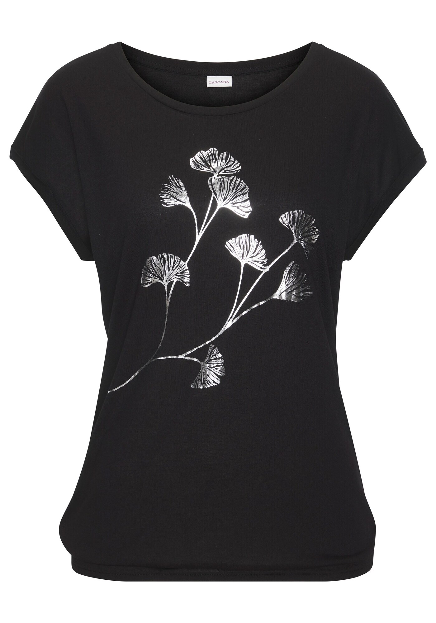 VIVANCE Tricou  negru / argintiu