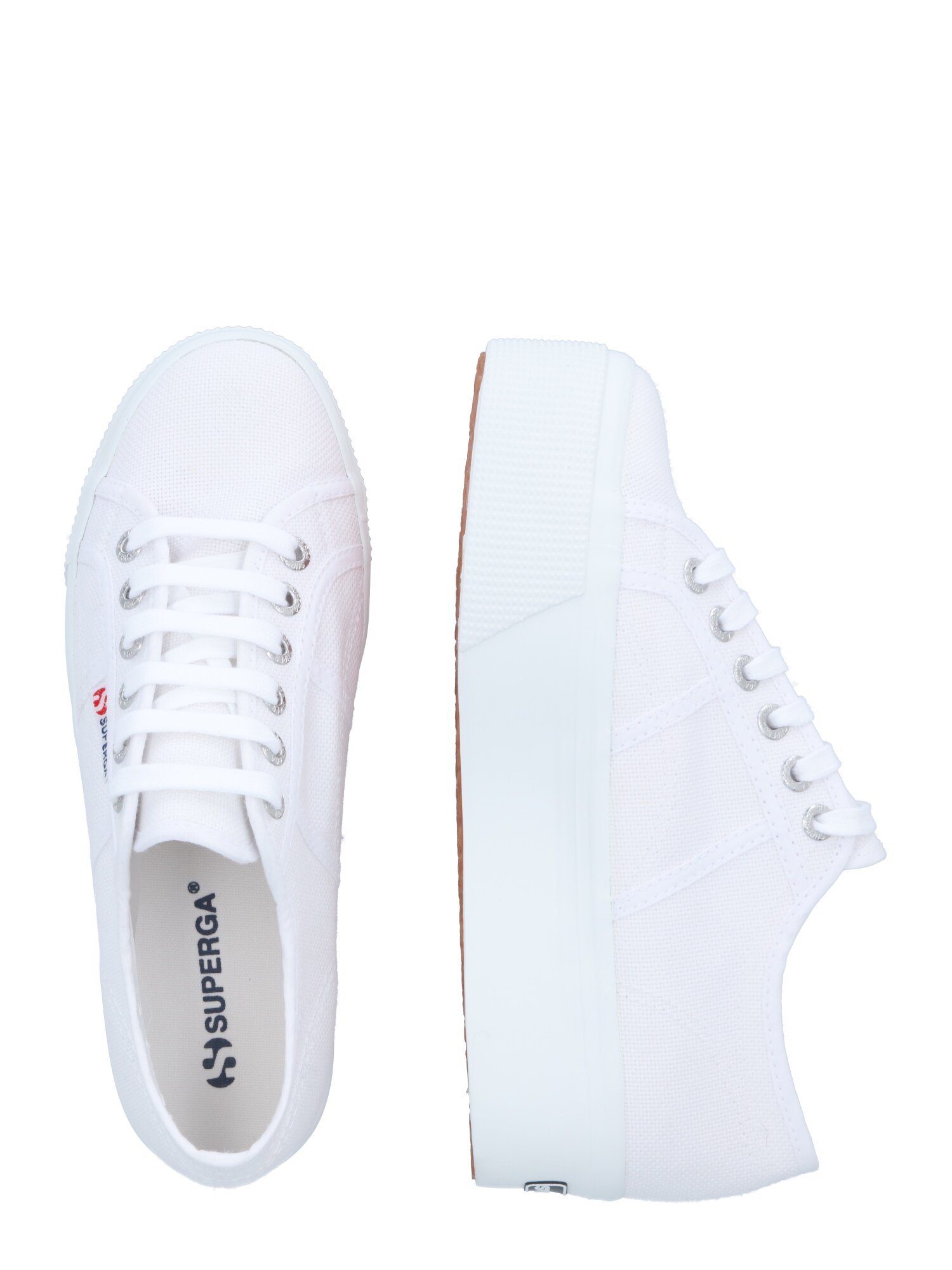 SUPERGA Rövid szárú sportcipők  tengerészkék / rózsaszín / piros / fehér termék 2. képe