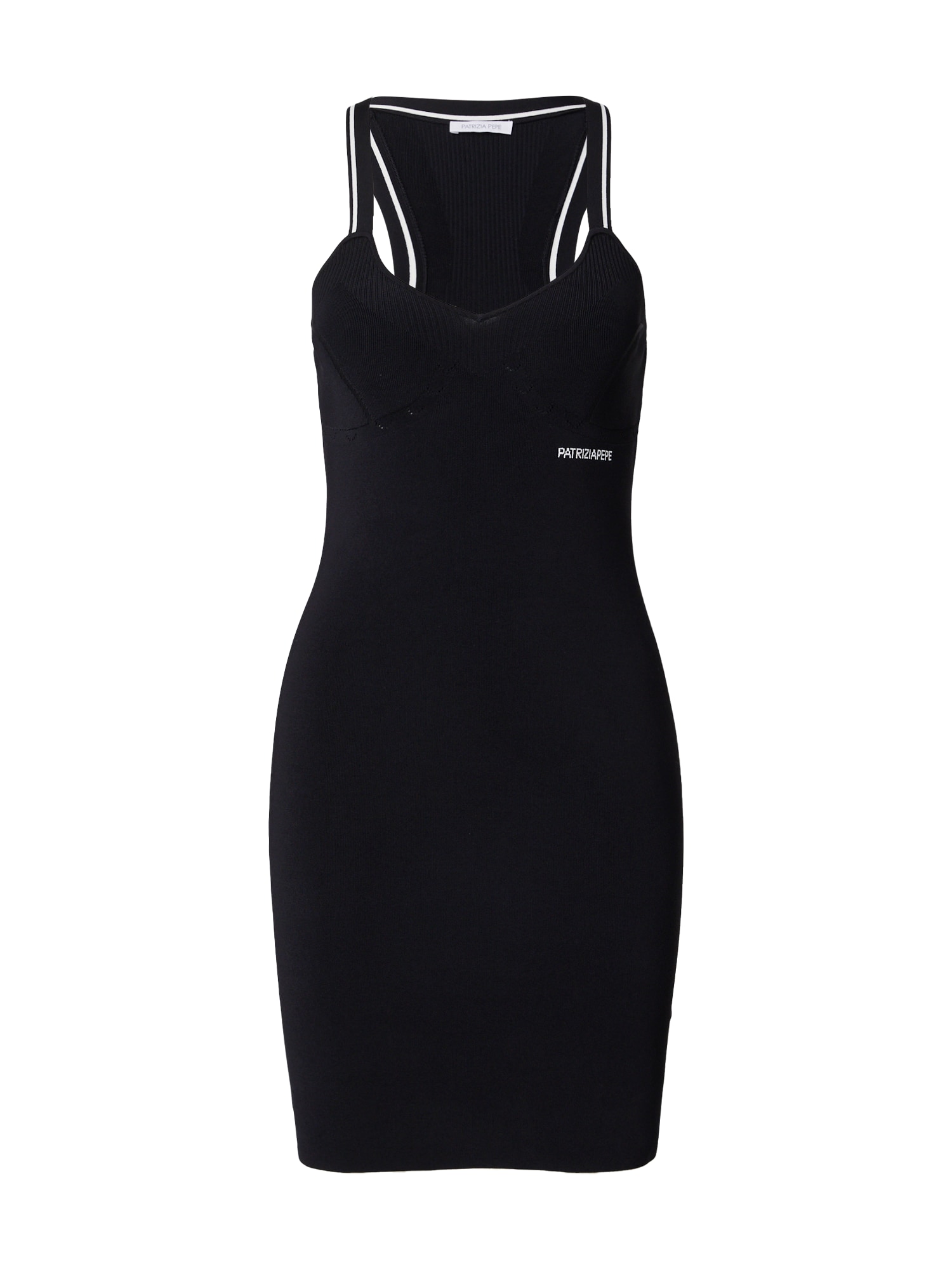 PATRIZIA PEPE Rochie tricotat  negru / alb