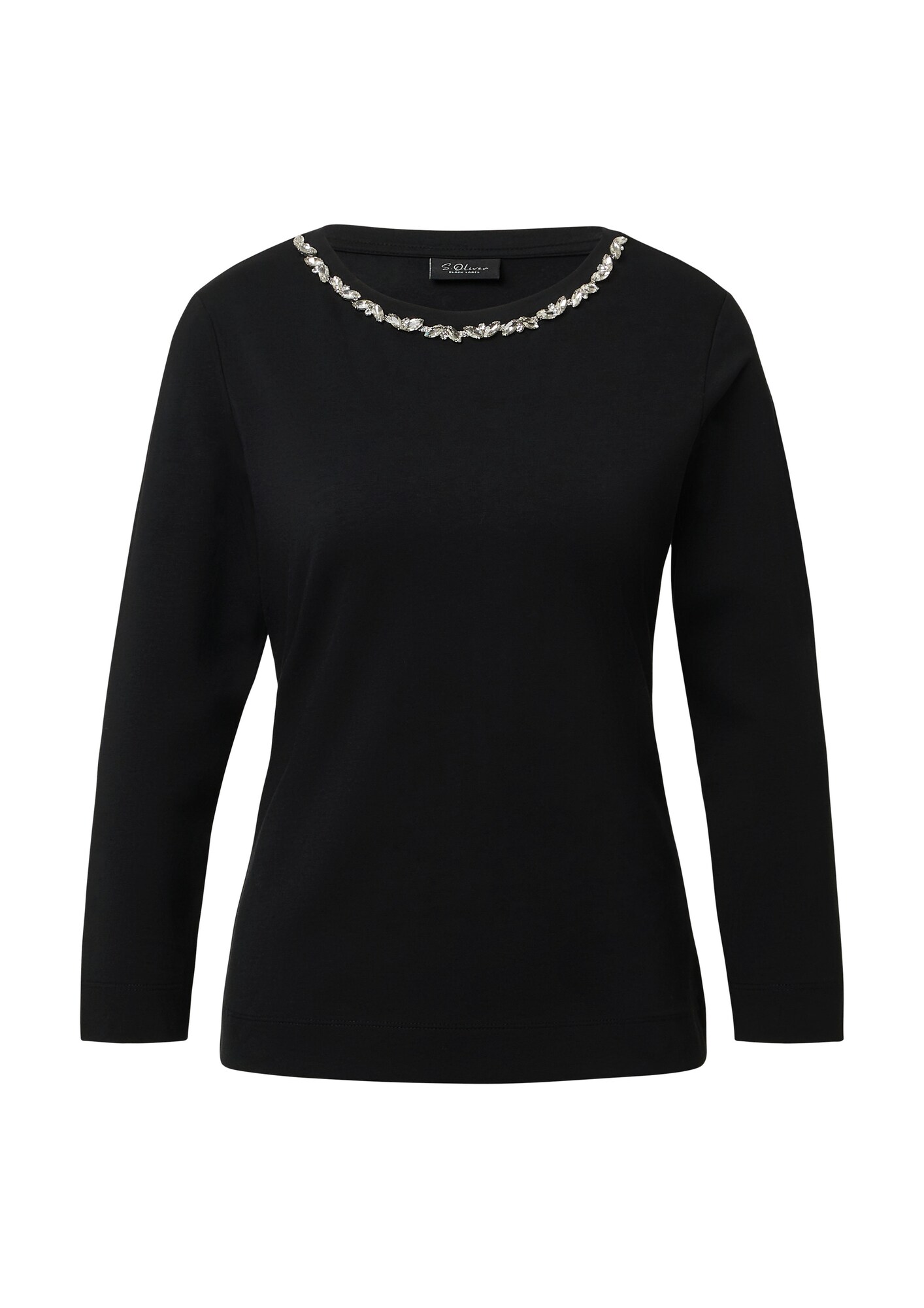 s.Oliver BLACK LABEL Majica  črna / transparentna