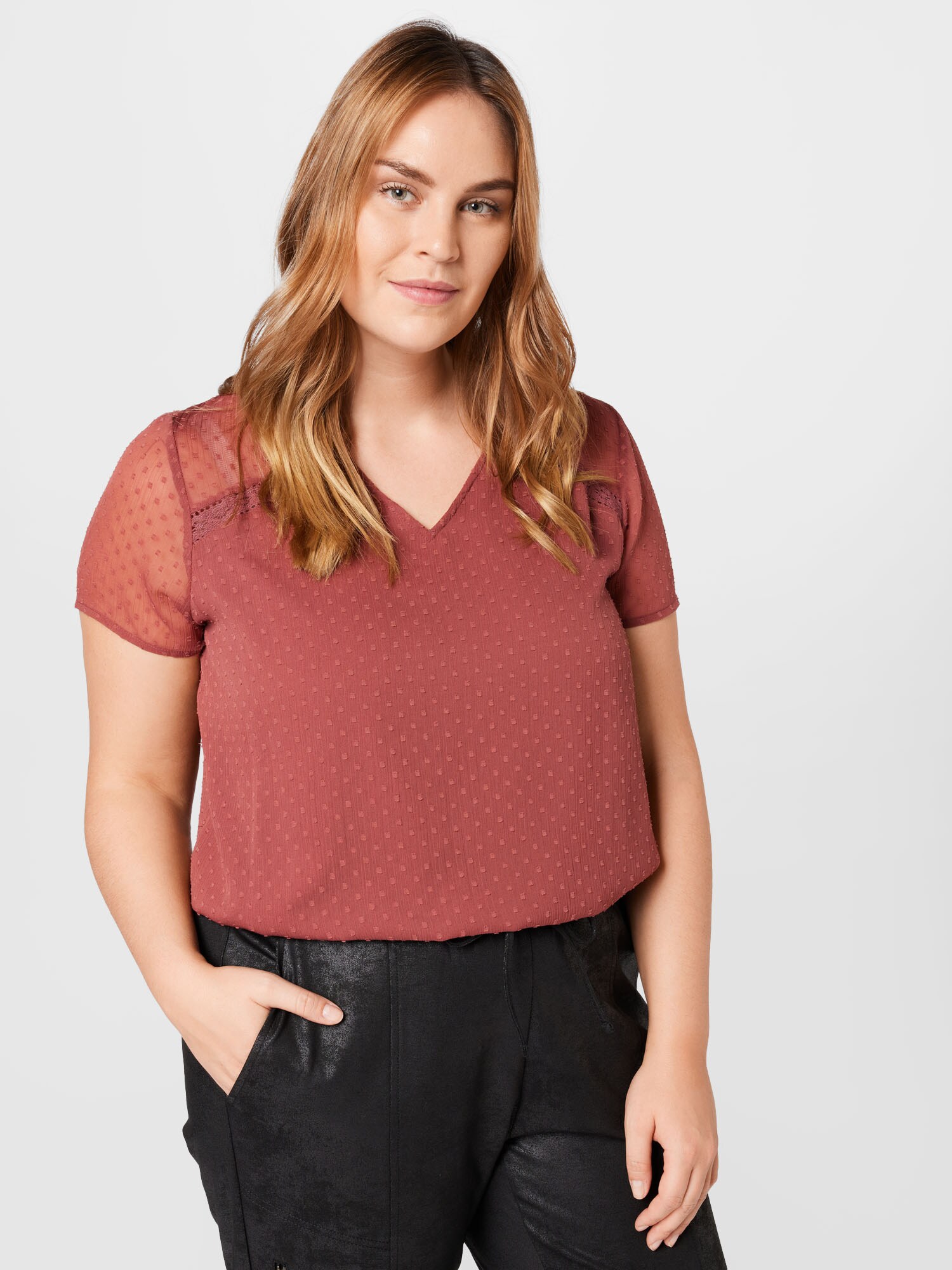 ABOUT YOU Curvy Póló 'Senta'  rozsdavörös termék 2. képe