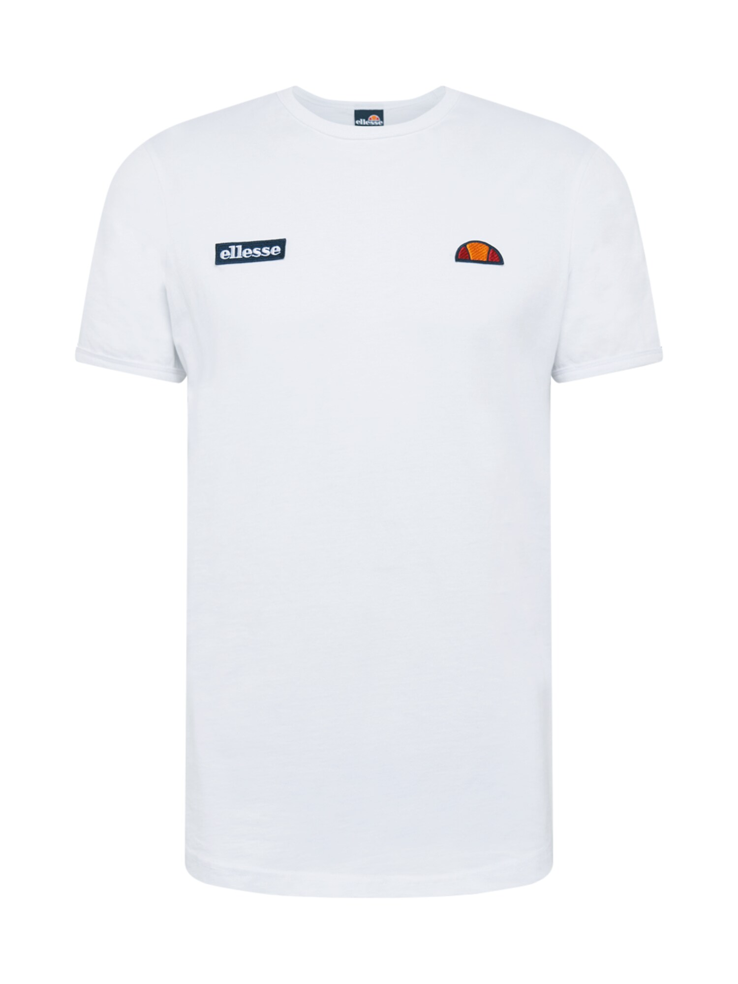 ELLESSE Marškinėliai 'FEDORA'  balta / tamsiai mėlyna jūros spalva / oranžinė / šviesiai raudona