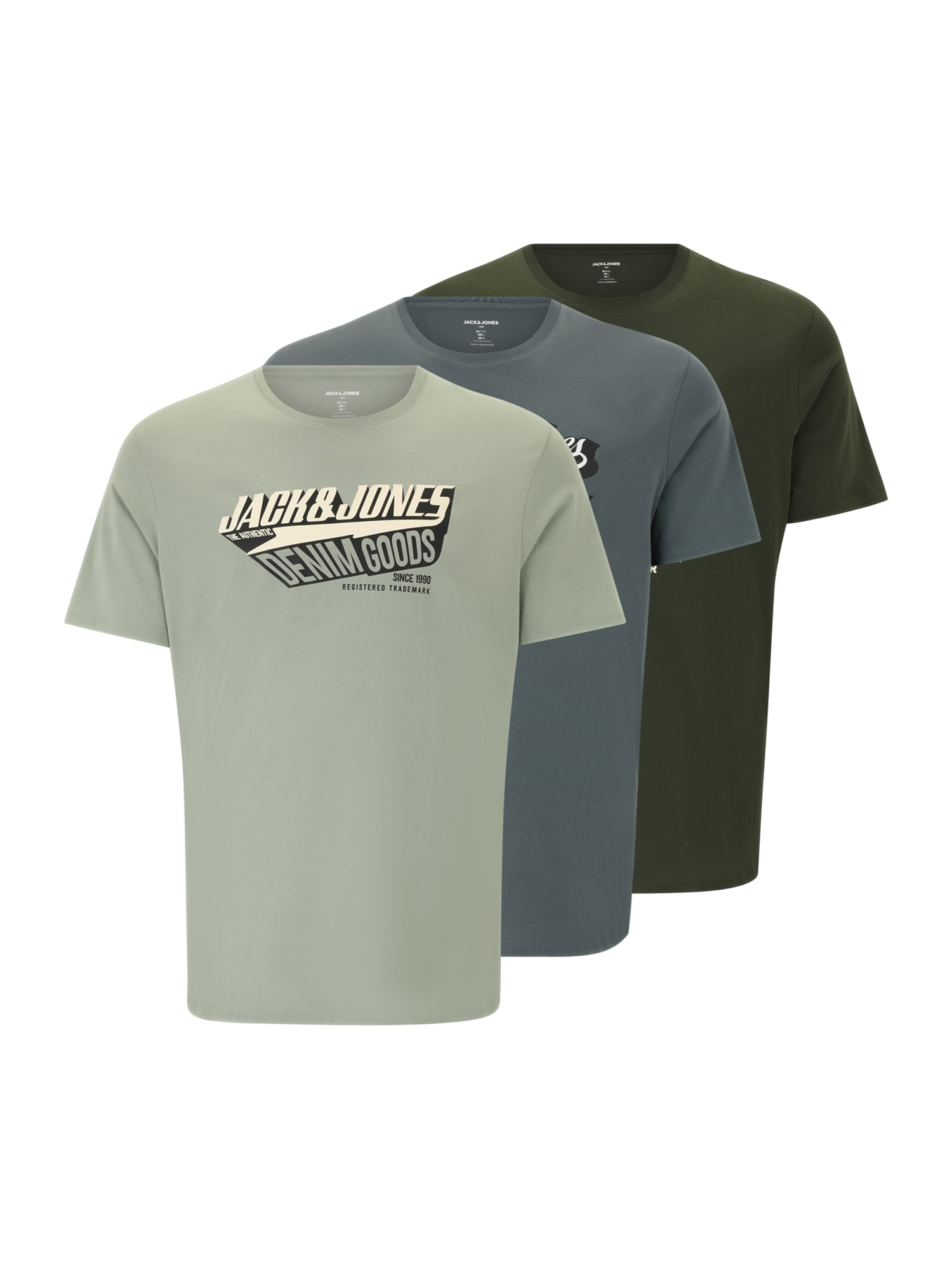 Jack & Jones Plus Póló  kék / pasztellzöld / sötétzöld / fekete / fehér akciós termékkép 1