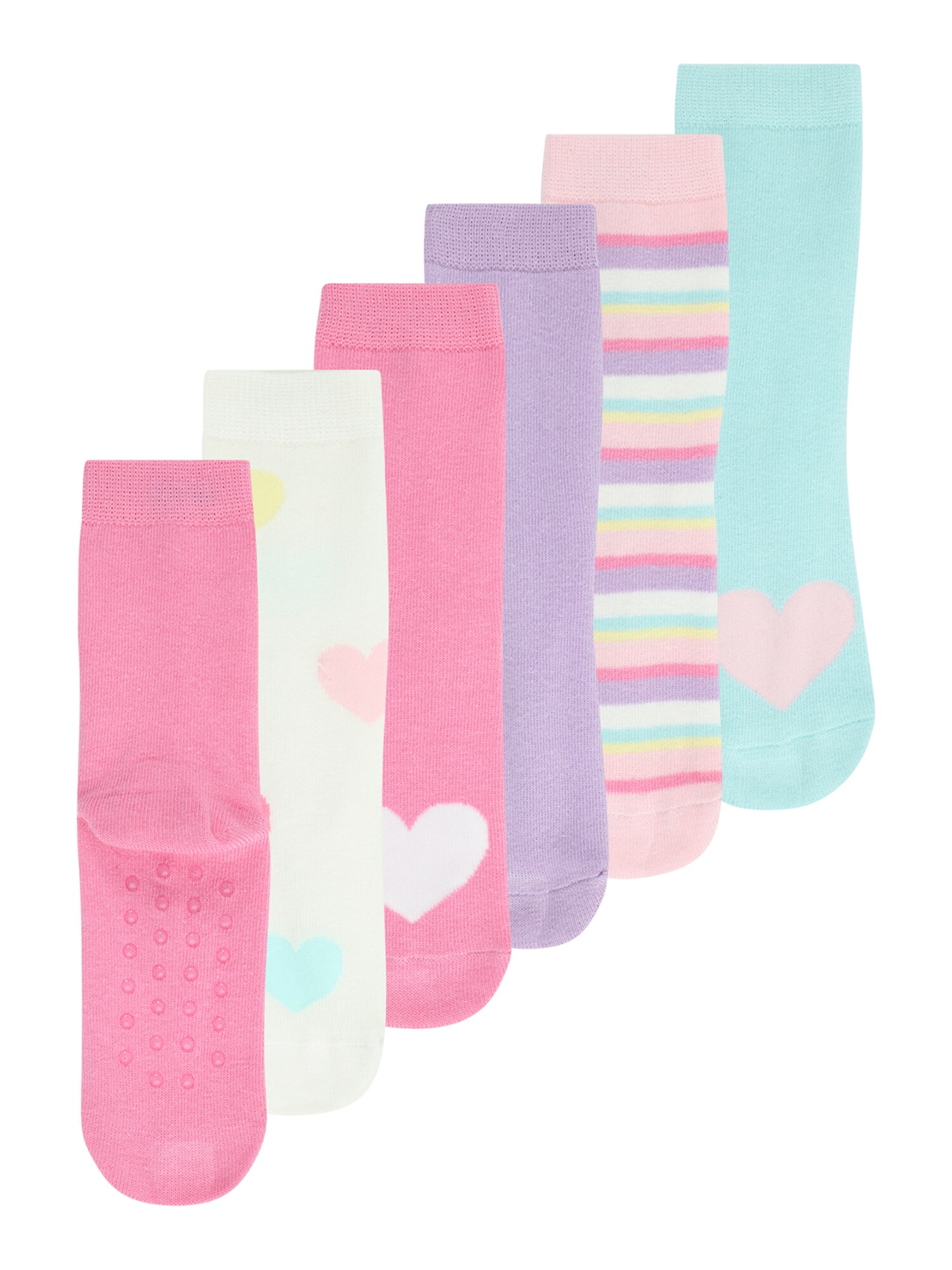 Lindex Къси чорапи  тюркоазен / лилав / розово / бяло