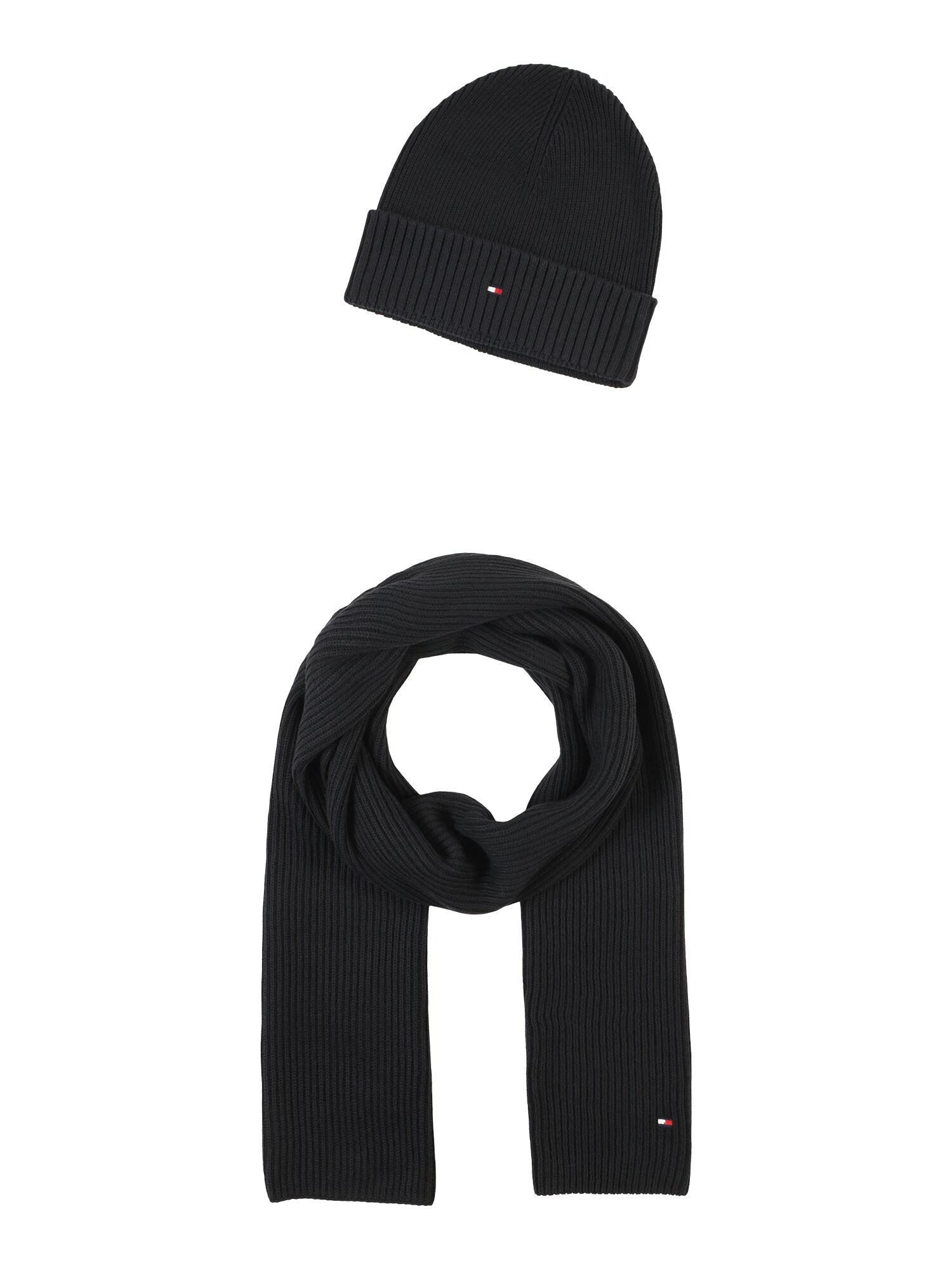 TOMMY HILFIGER Шапка  огнено червено / черно / бяло