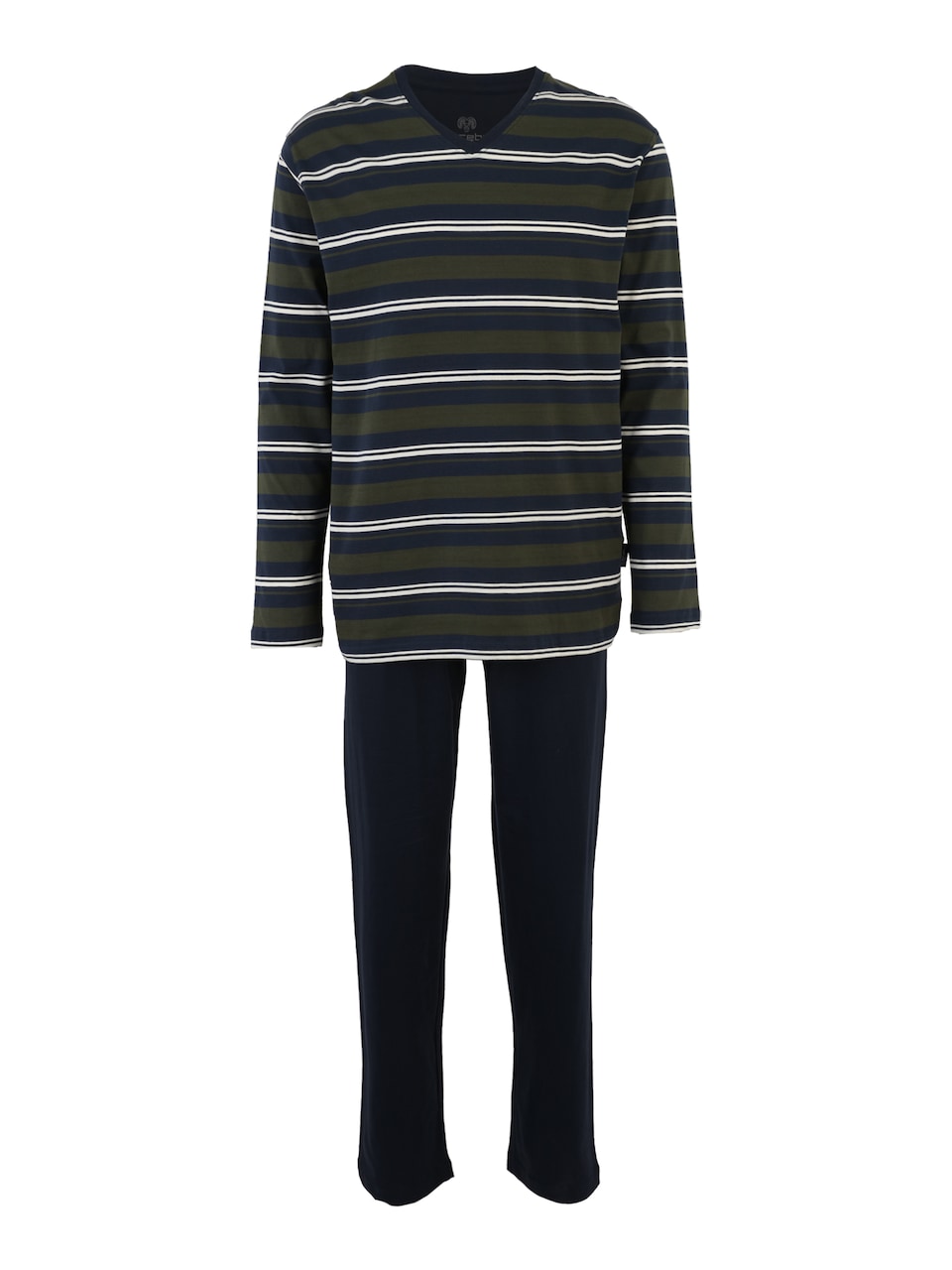 Pyjamas lång marinblå / khaki