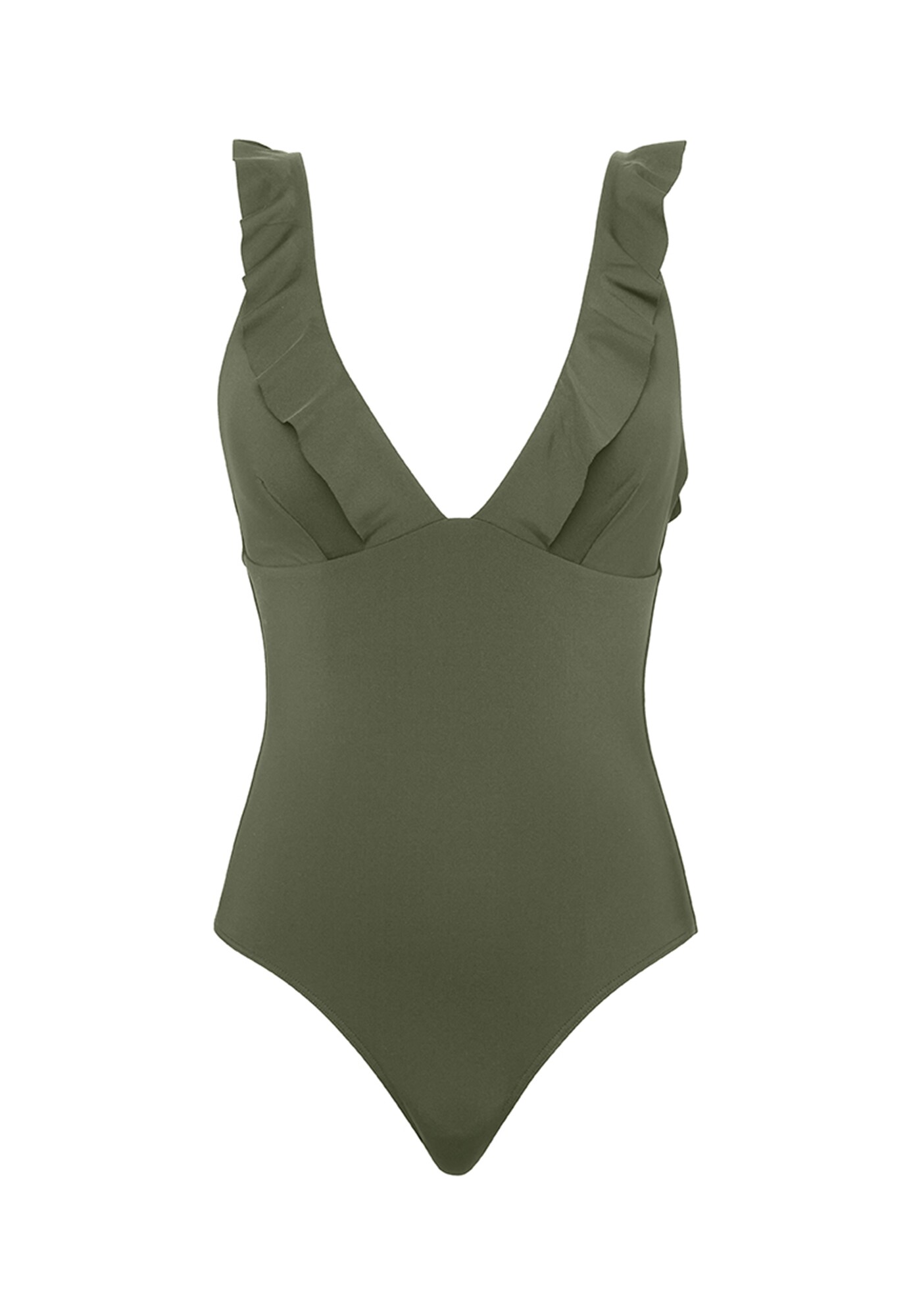 SEA LEVEL Traje de baño 'Frill Essentials'  caqui