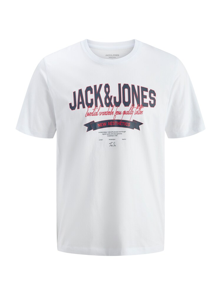 Jack & Jones Plus T-Shirt Herren Größe XXXL dunkelblau / grenadine / weiß