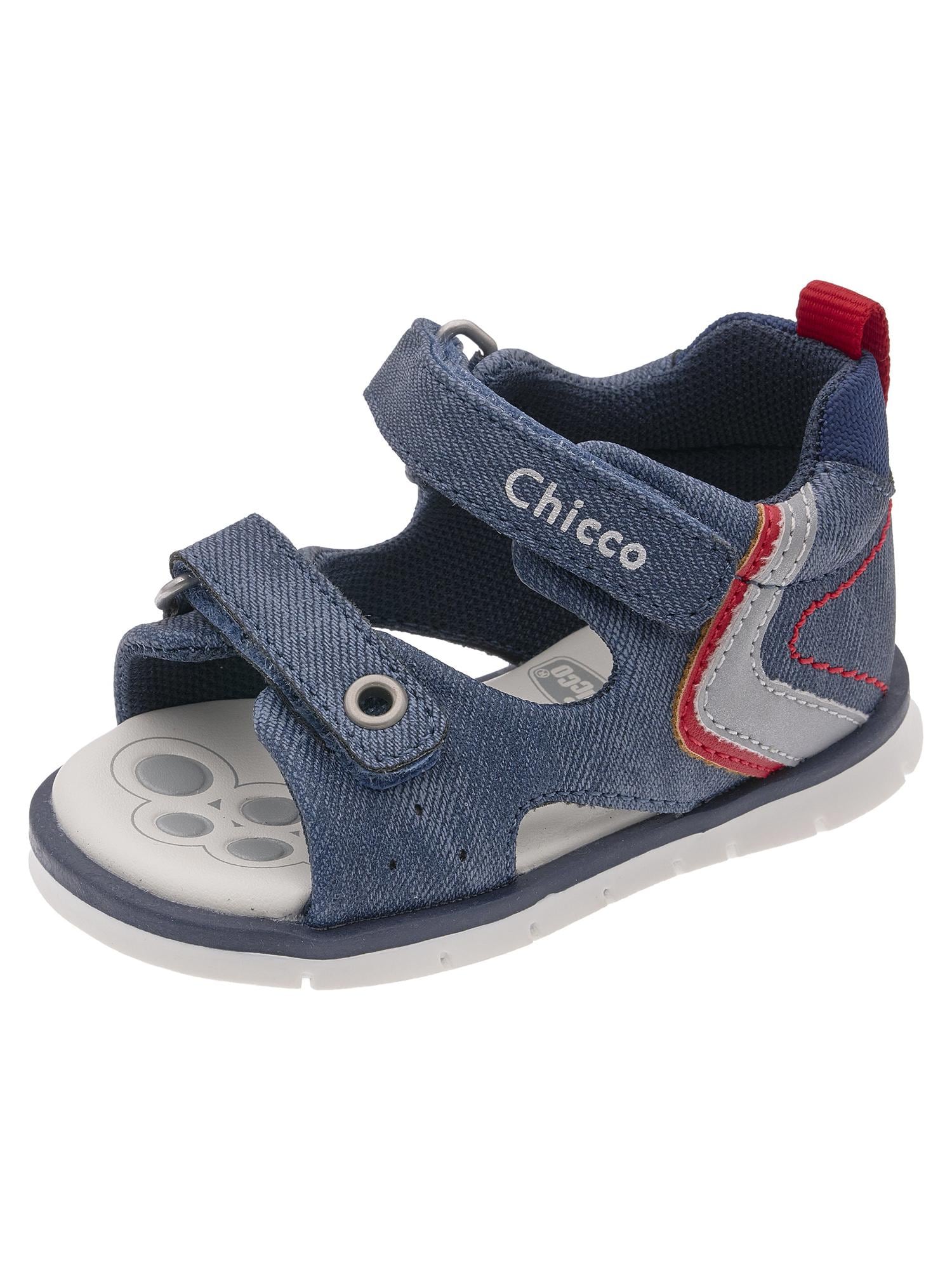 Chicco Sandale 'FLOD'  albastru denim / roșu / alb