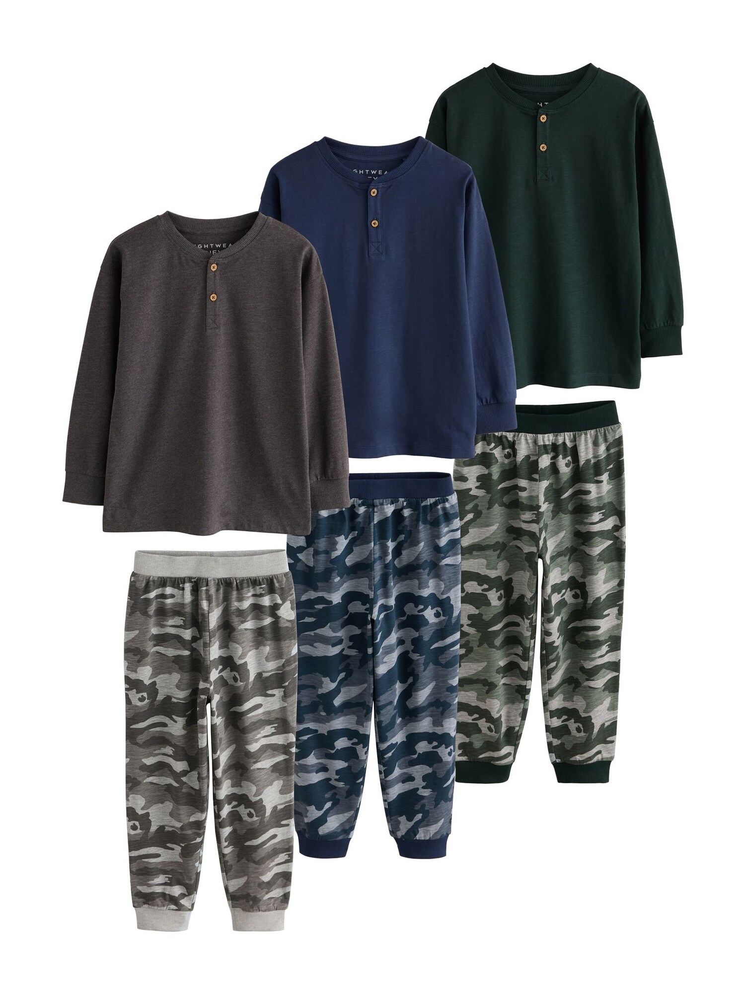 Next Pijamale bleumarin / gri închis / verde închis