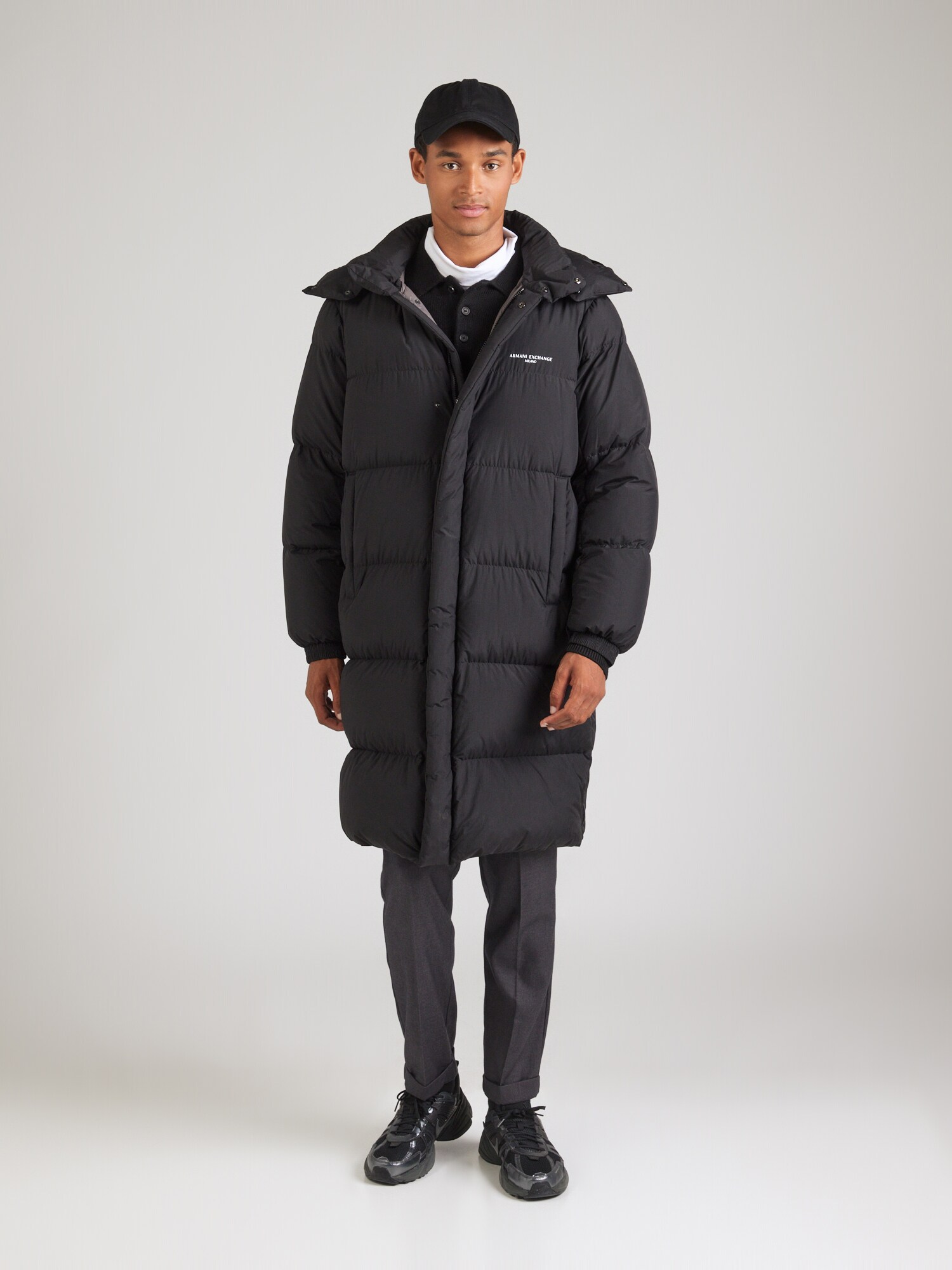 ARMANI EXCHANGE Télikabátok  fekete / fehér termék 2. képe