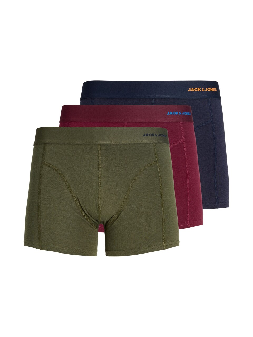Boxershorts 'JACCOMO' marinblå / grön / orange