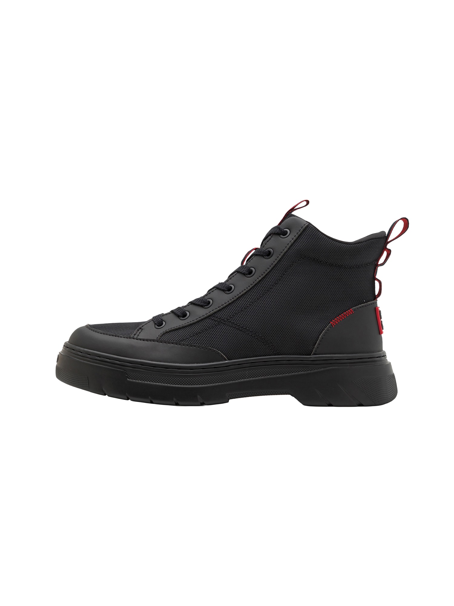 HUGO Sneaker înalt Urian  roșu / negru