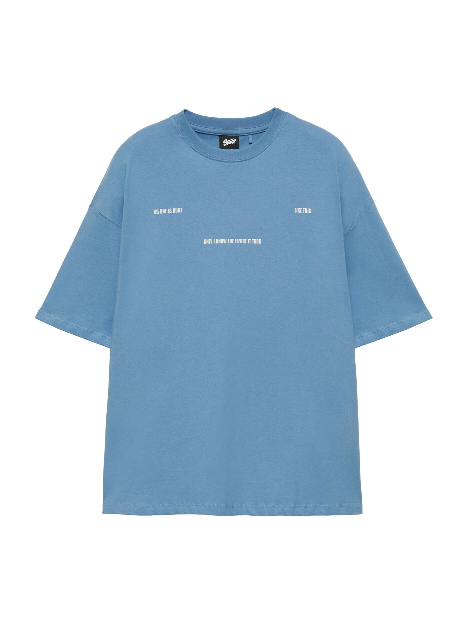 Pull&Bear Tricou STWD azur / alb