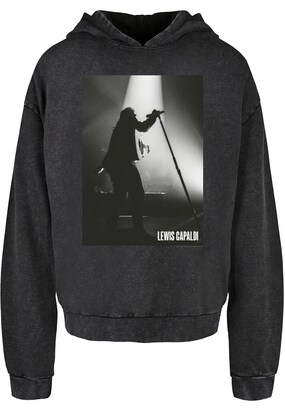 Merchcode Sweatshirt ‘Lewis Capaldi – Live Photo’ Grijs / Zwart / Wit