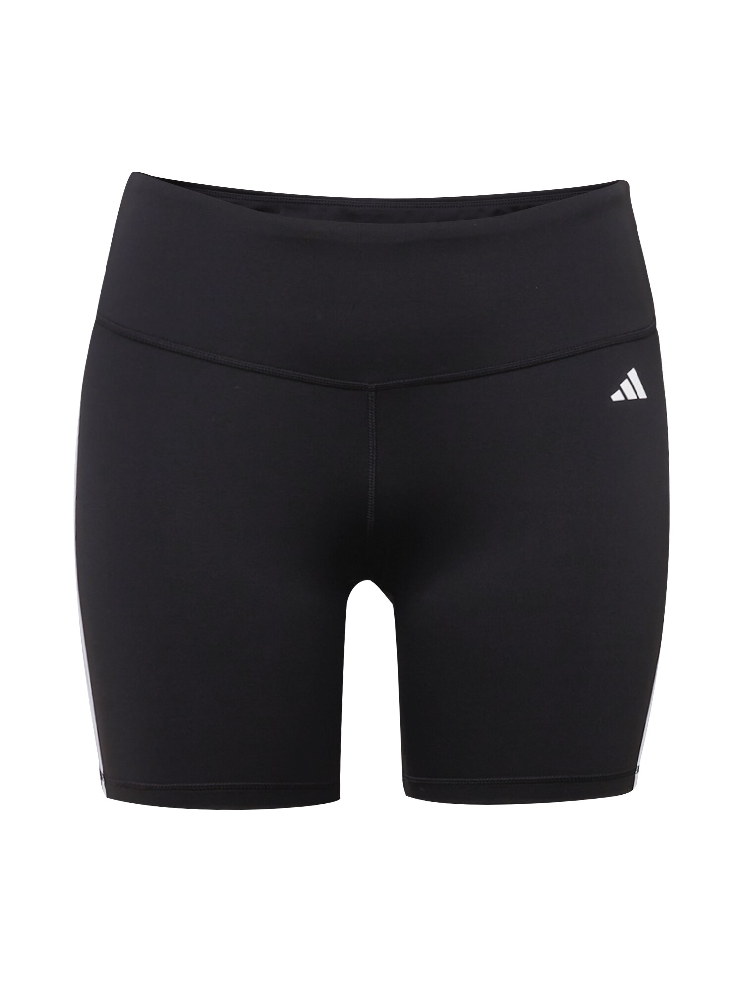 ADIDAS PERFORMANCE Sportinės kelnės 'Essentials 3-Stripes High-Waisted ' juoda / balta