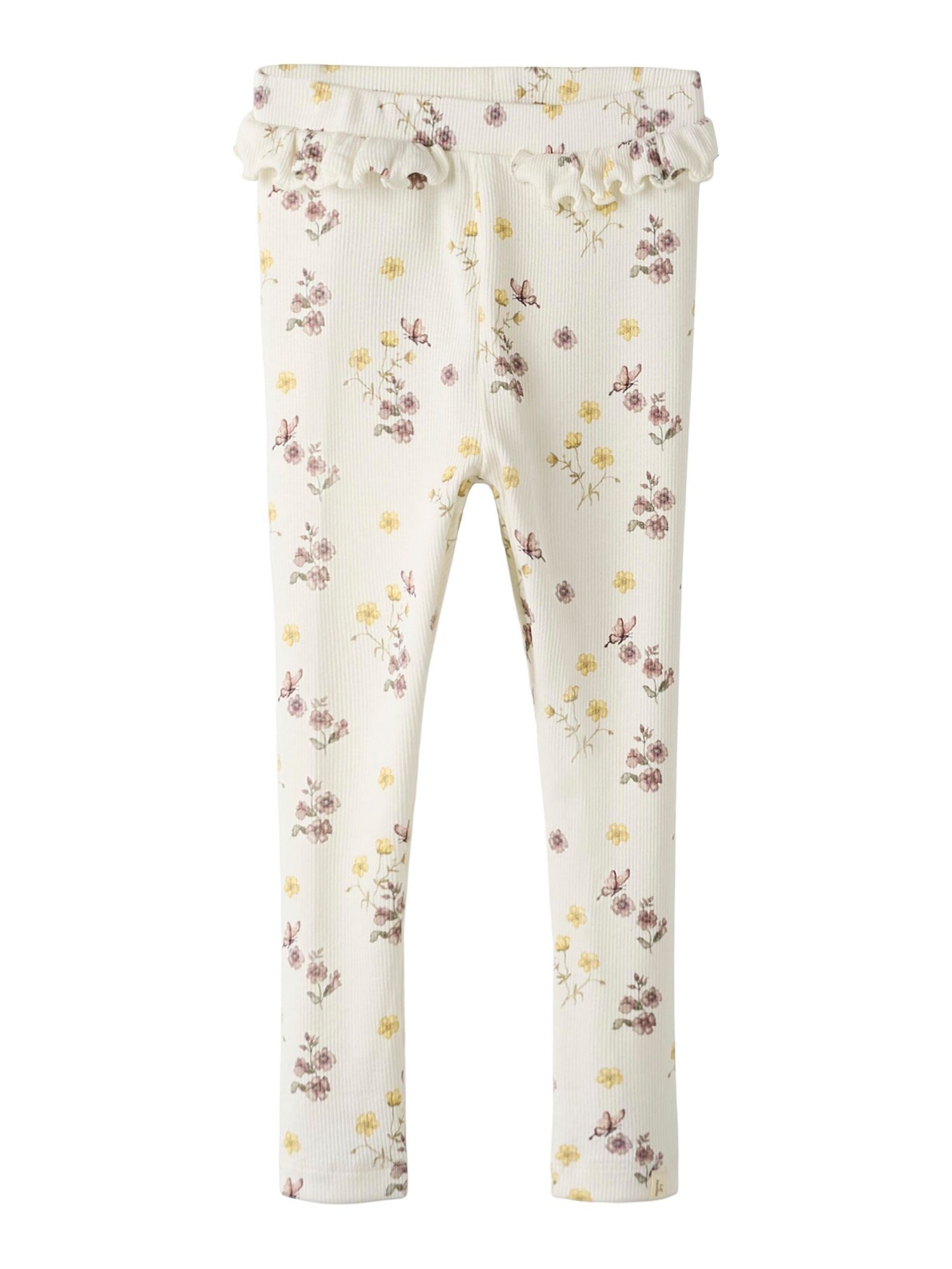Lil'Atelier Leggings 'NMFGavo'  galben muștar / kaki / mauve / alb lână