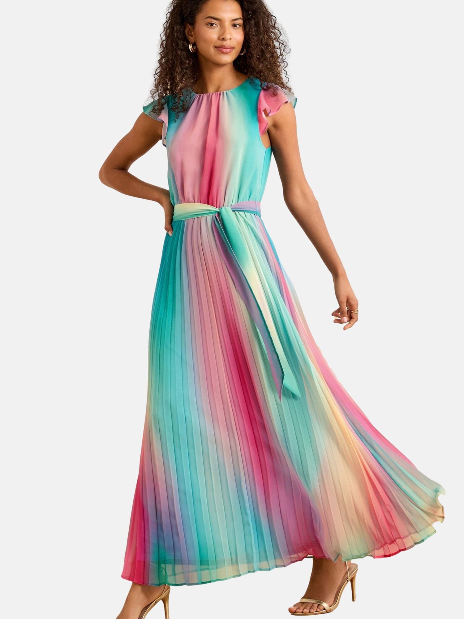 love & roses Rochie  turcoaz / galben / verde mentă / roz