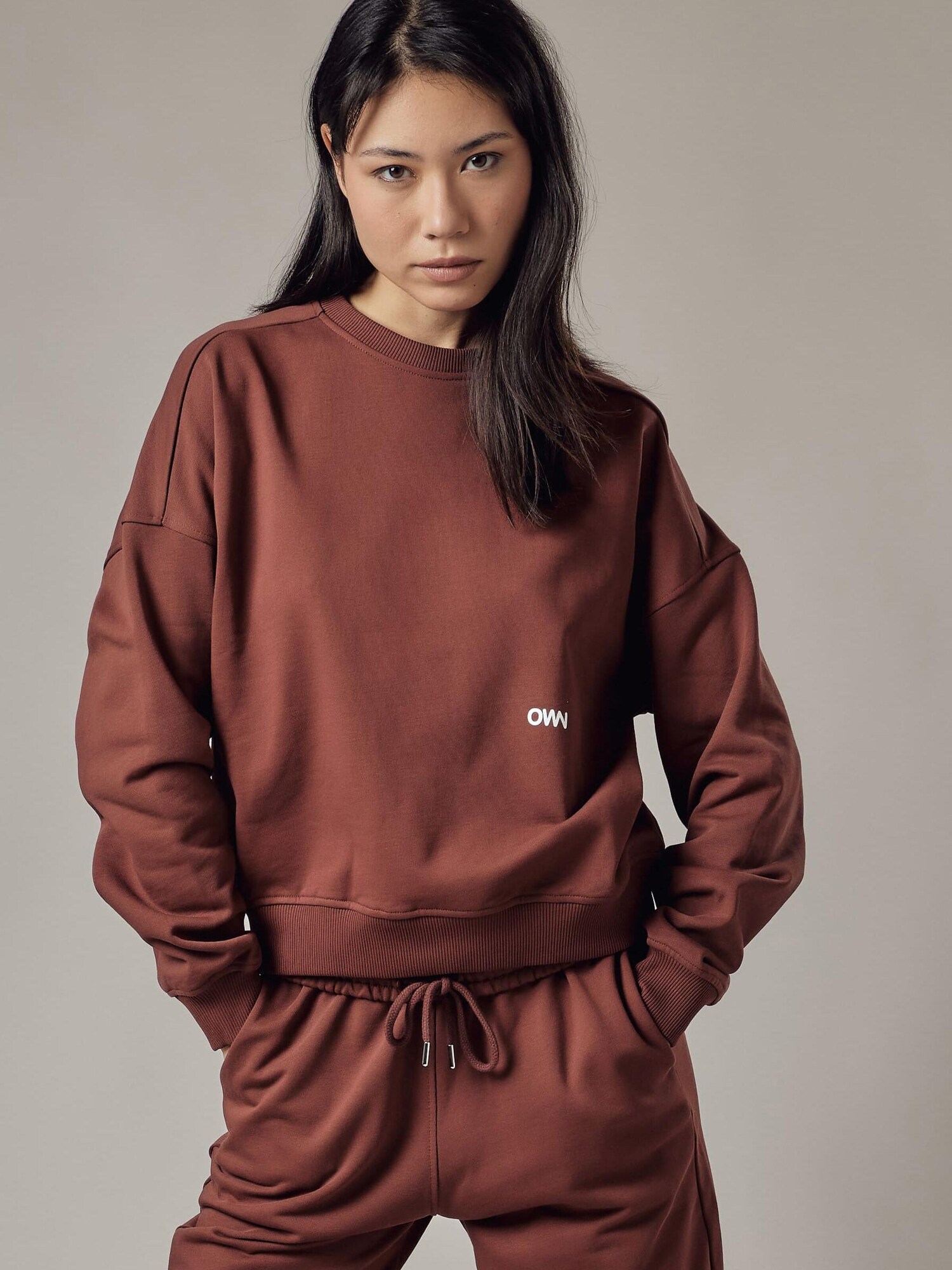 OWN Off With Nature Felpa 'Felpa Girocollo Loose Fit' ruggine