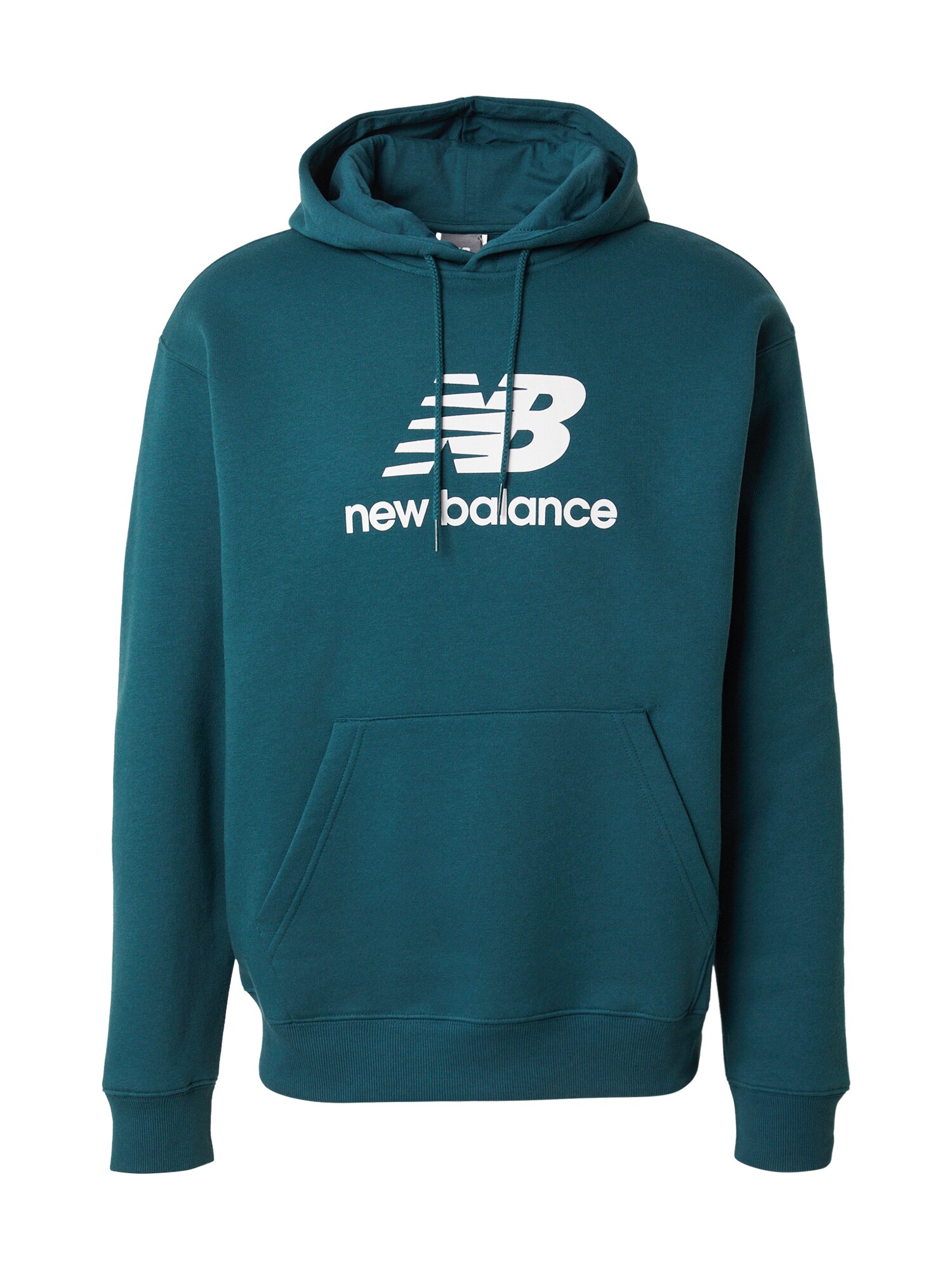 new balance Bluză de molton 'Essentials'  verde petrol / alb