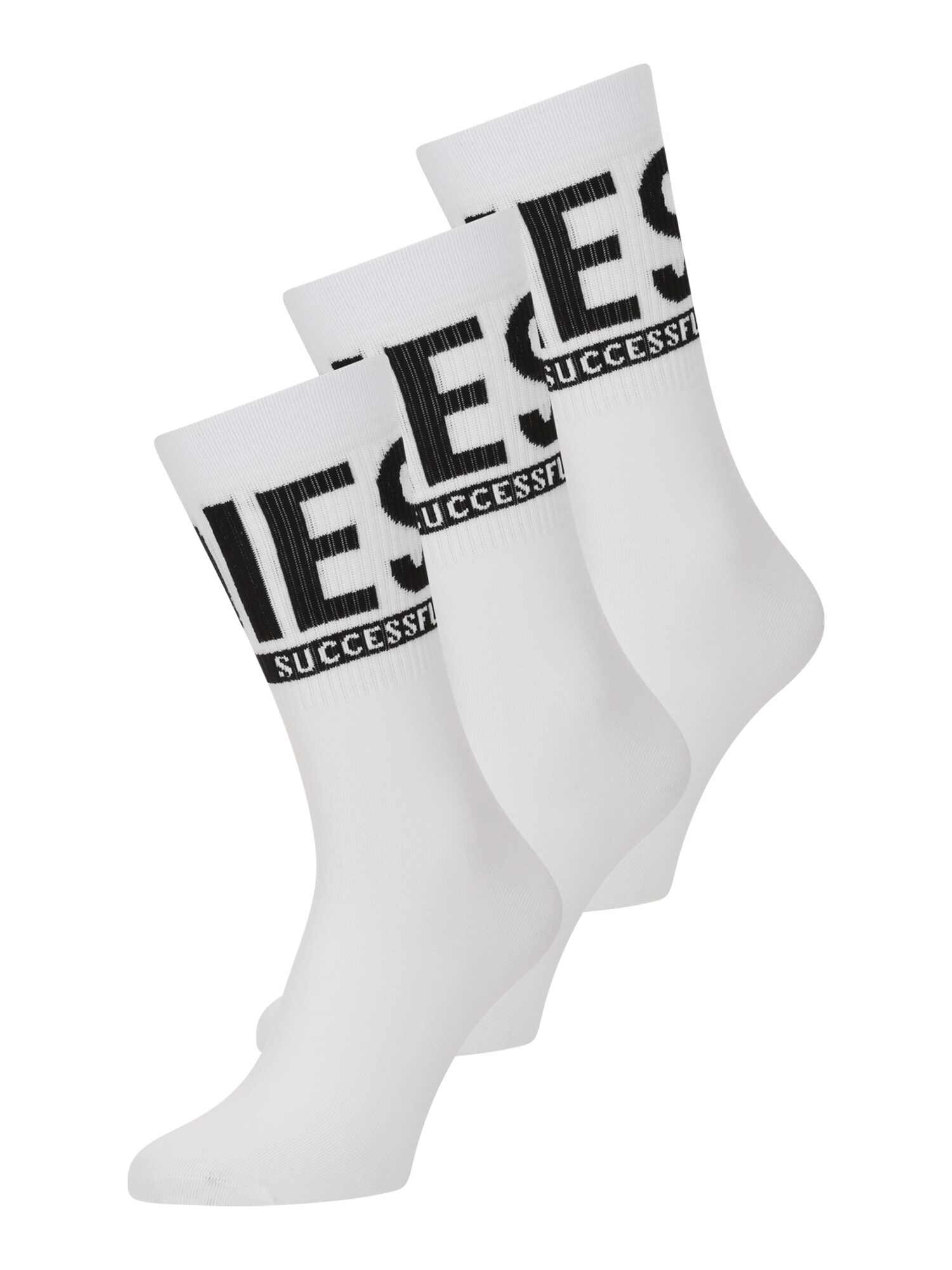 DIESEL Șosete SKM-RAY  negru / alb