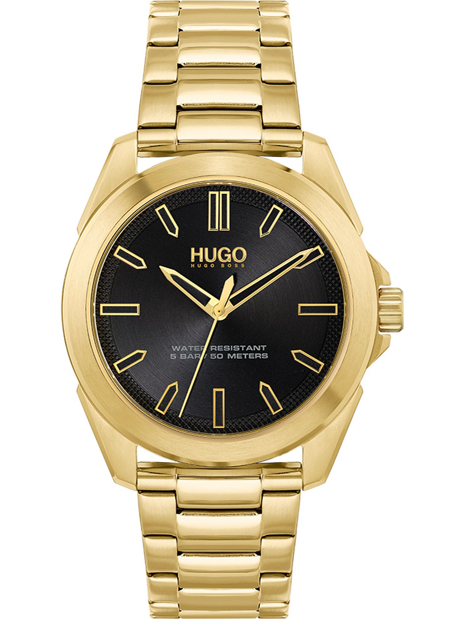 HUGO Analoginis (įprasto dizaino) laikrodis auksas / juoda