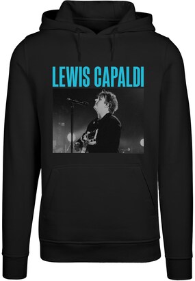 Merchcode Sweatshirt ‘Lewis Capaldi – Photo Tour’ Turquoise / Grijs / Zwart