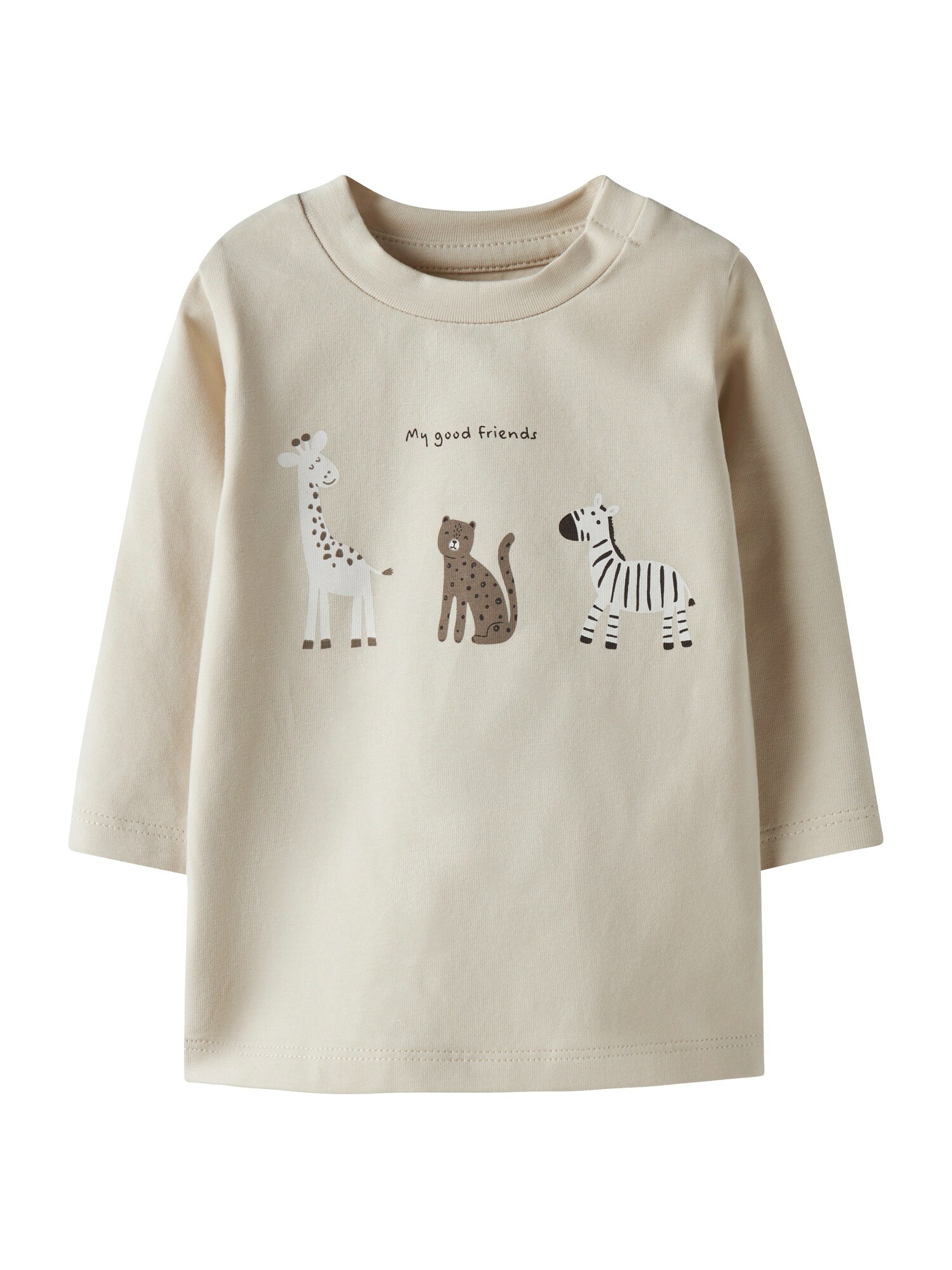 NAME IT Tricou NBNTUTTY  nisipiu / maro / negru / alb