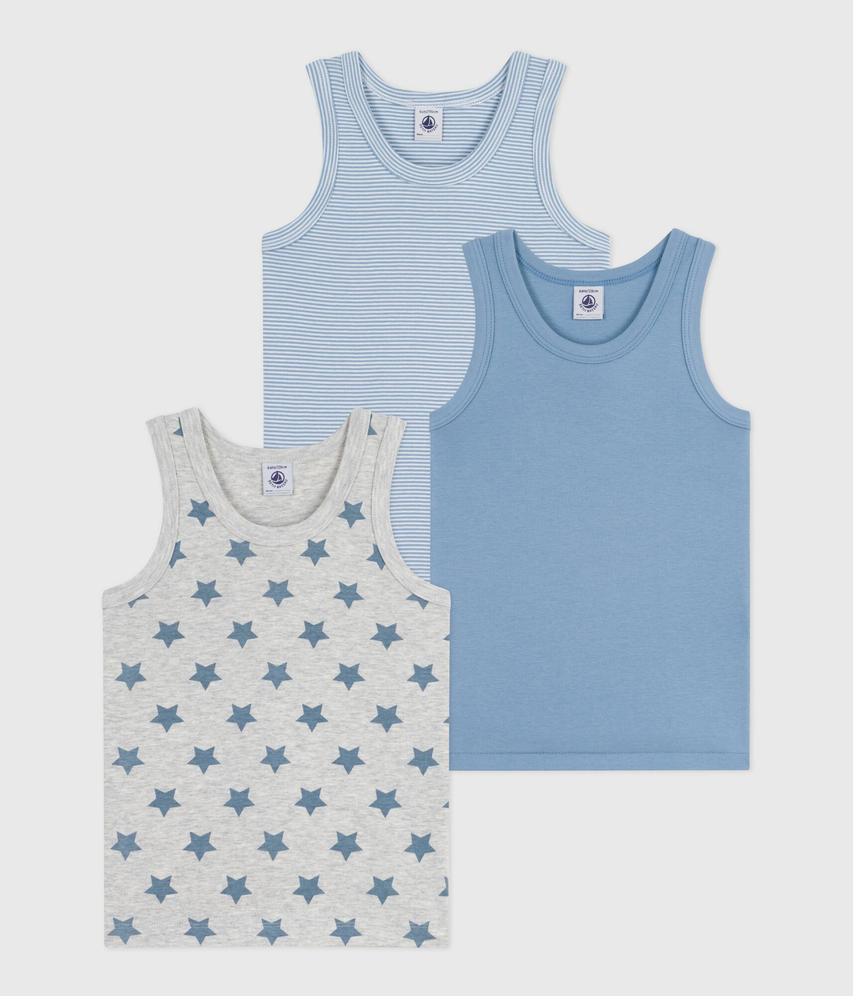 PETIT BATEAU Póló 'DEBARDEURS'  kék / világoskék / fehér akciós termékkép 1