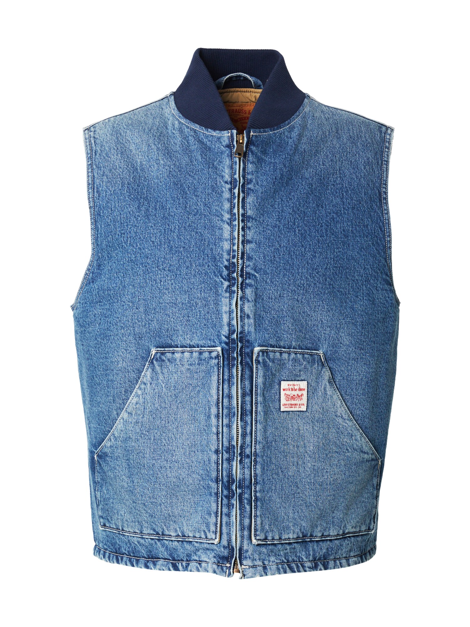LEVIS ® Vestă Sansome Vest  bleumarin / albastru denim / roșu / alb