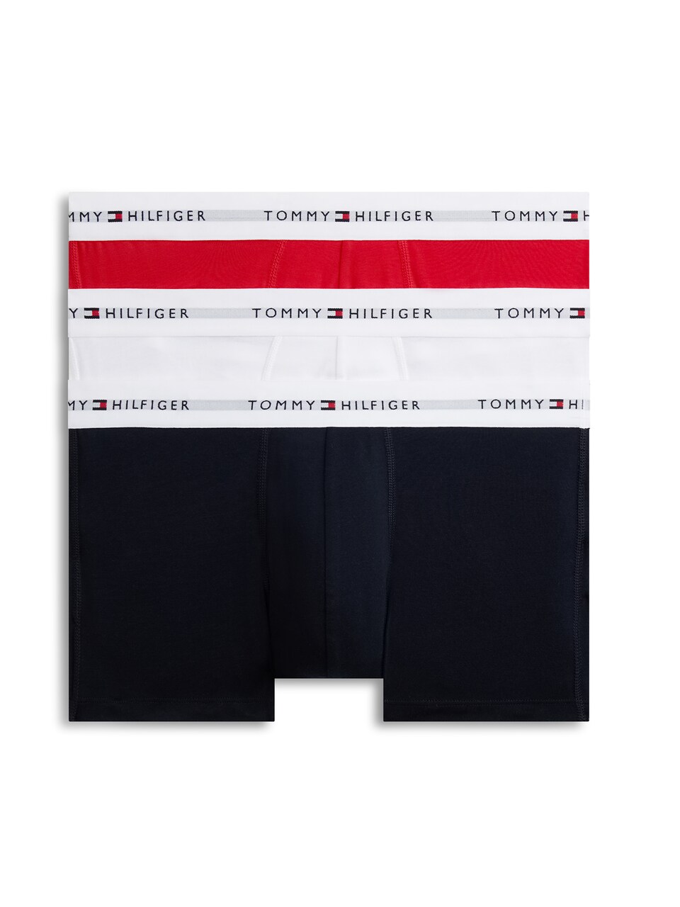 Boxershorts 'Essential' marinblå / ljusgrå / röd