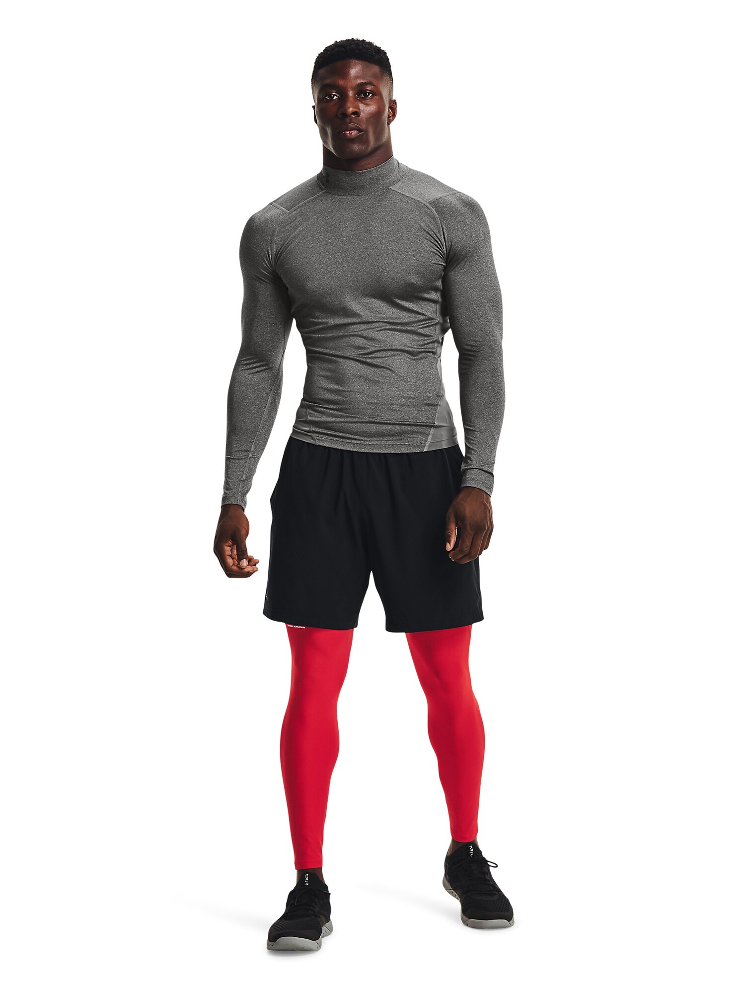 UNDER ARMOUR Spodné tričko sivá melírovaná / biela (obrázok 3)