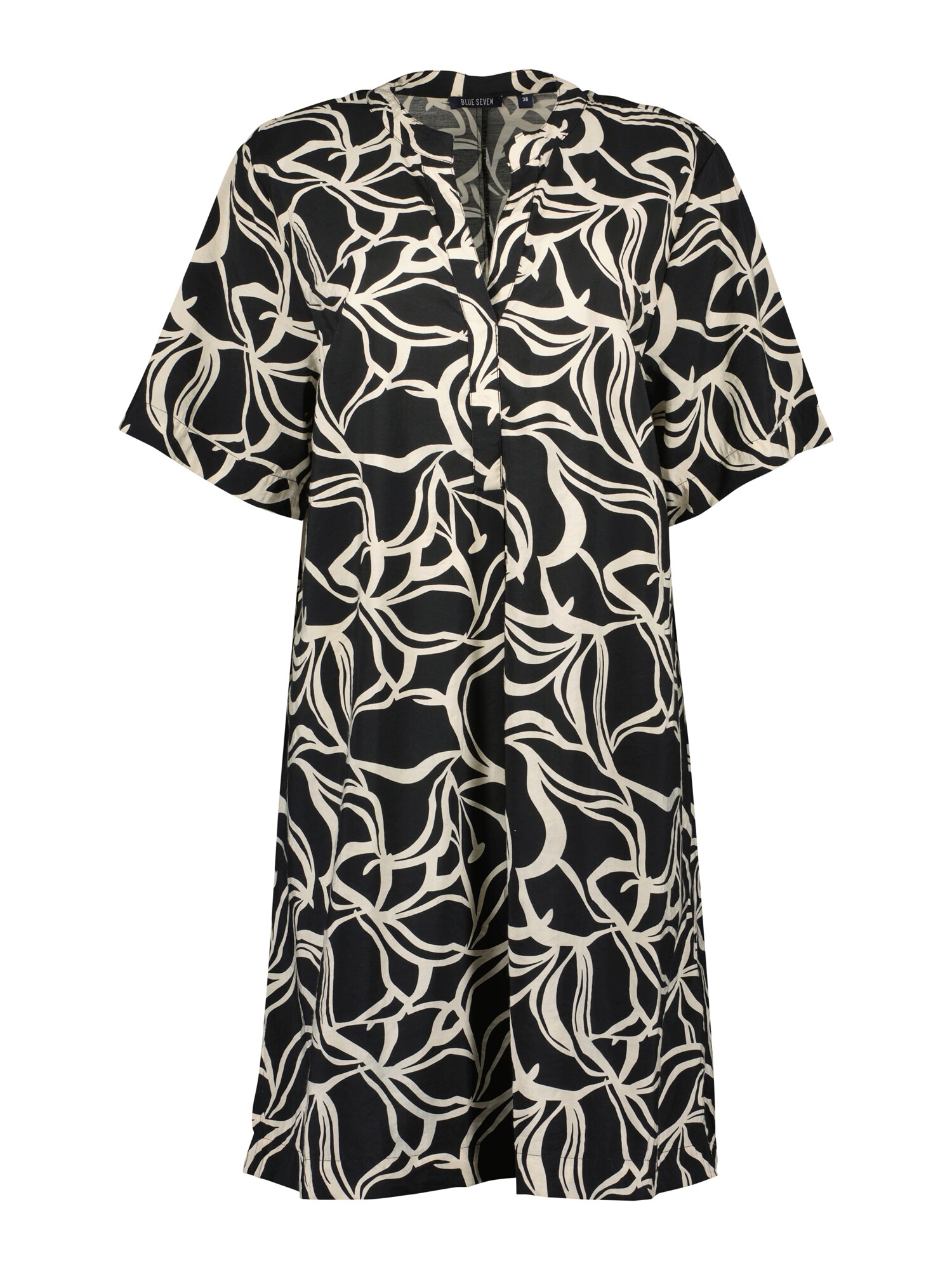 BLUE SEVEN Abito camicia  beige chiaro / nero