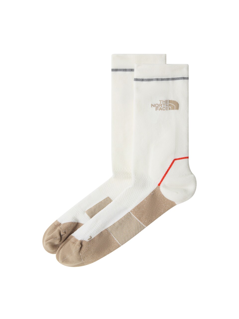 Sportsockor 'Trail Run' camel / grå / röd